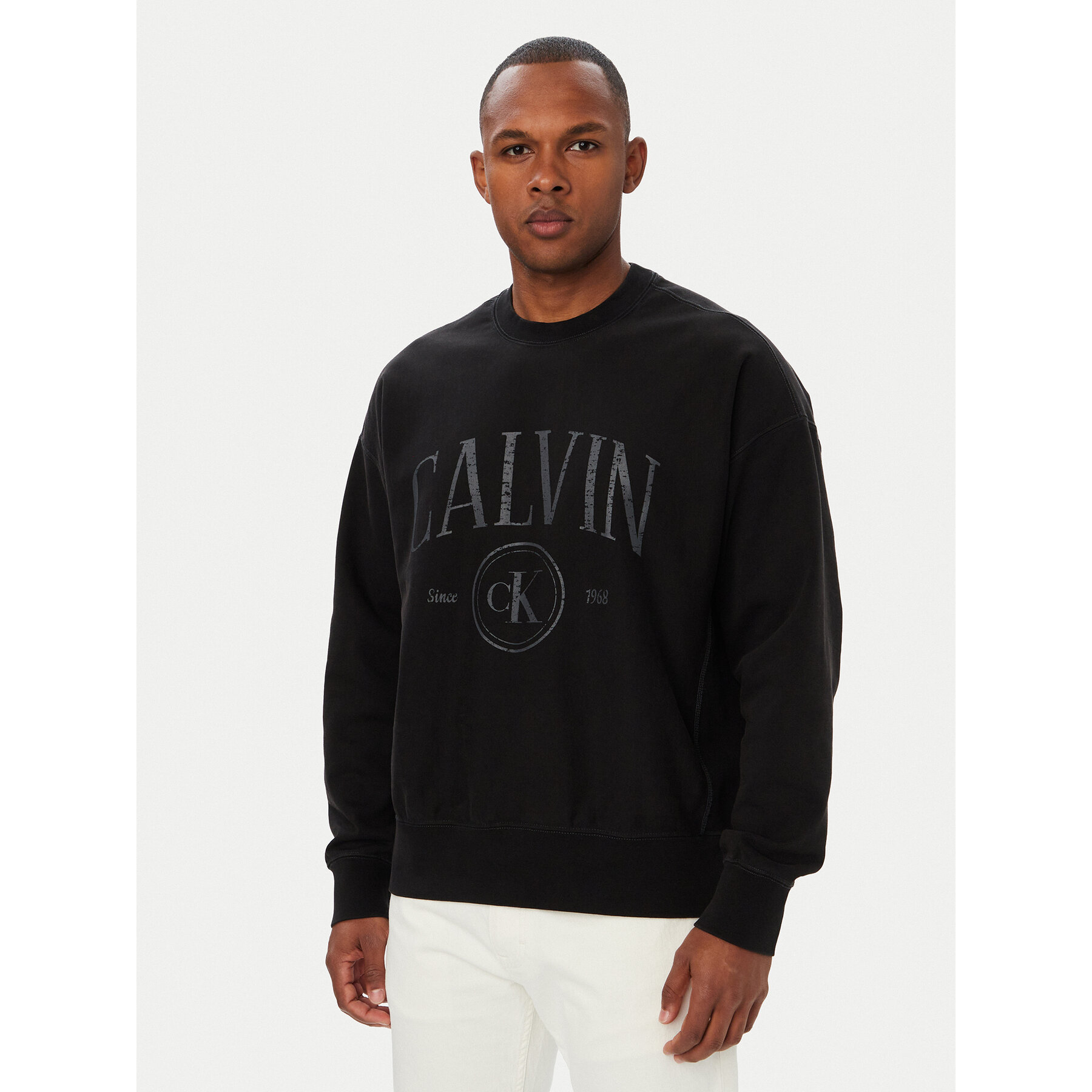Calvin Klein Jeans Sweatshirt LV04RH209G Schwarz Regular Fit