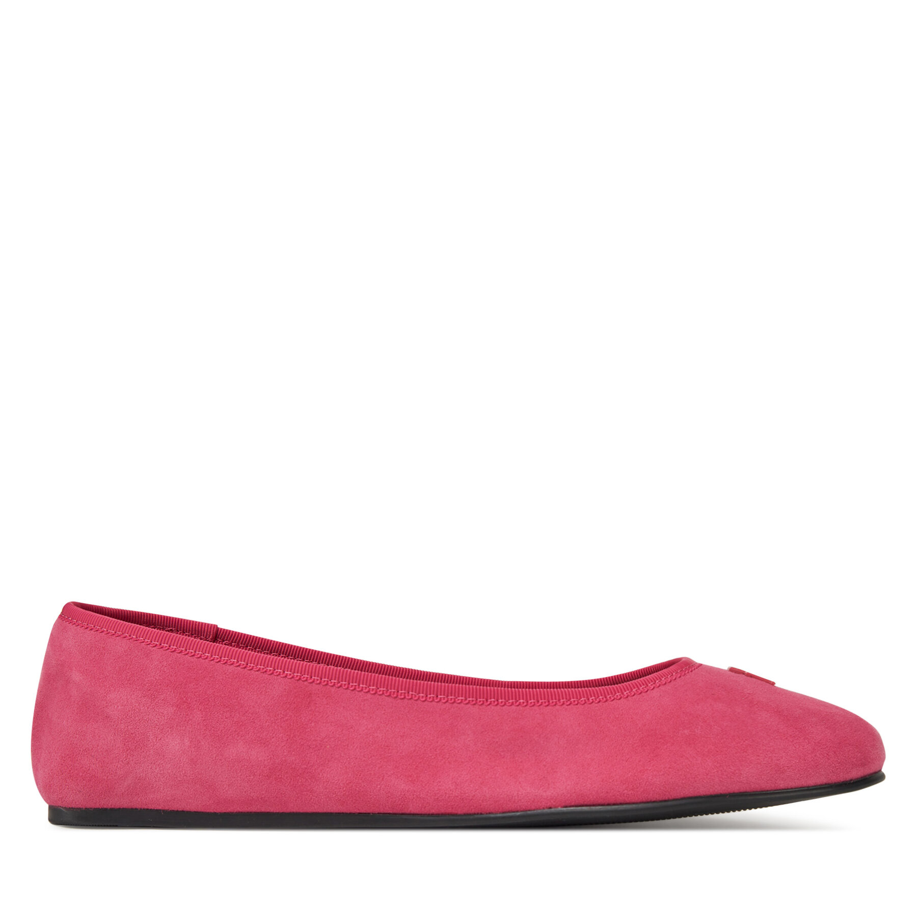 Baleríny Tommy Hilfiger Th Hardware Suede Ballerina FW0FW08655 Ružová