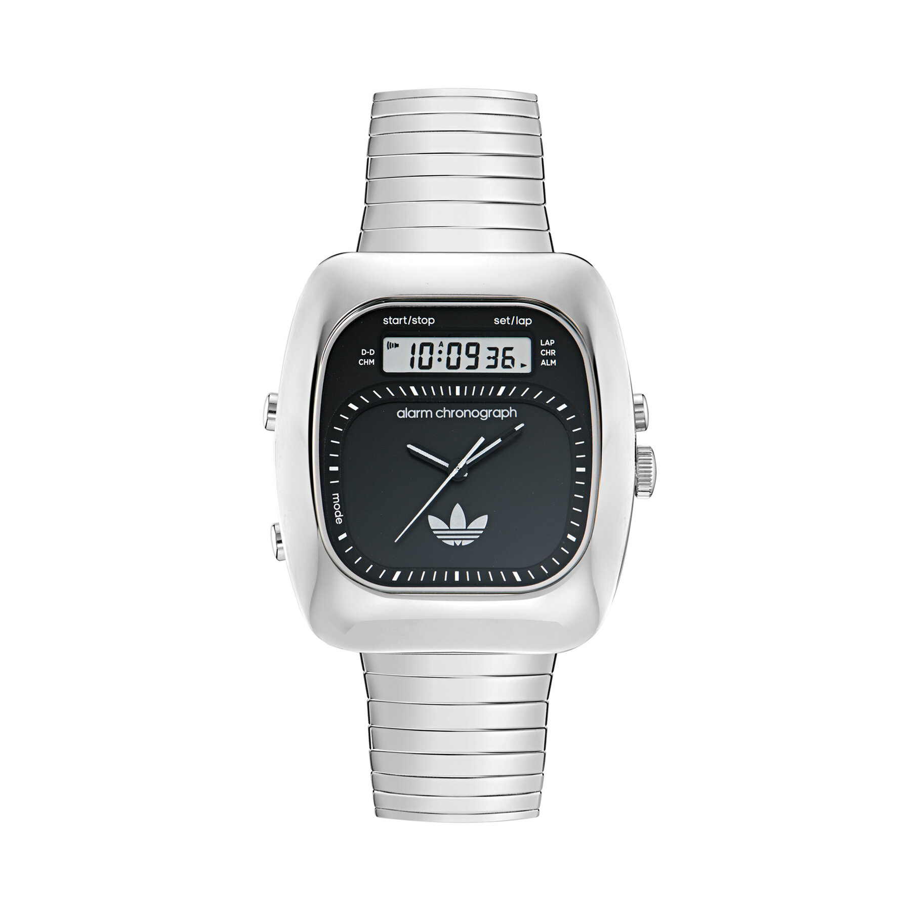 Hodinky adidas Retro Wave Three Chronograph AOSY25013 Strieborná
