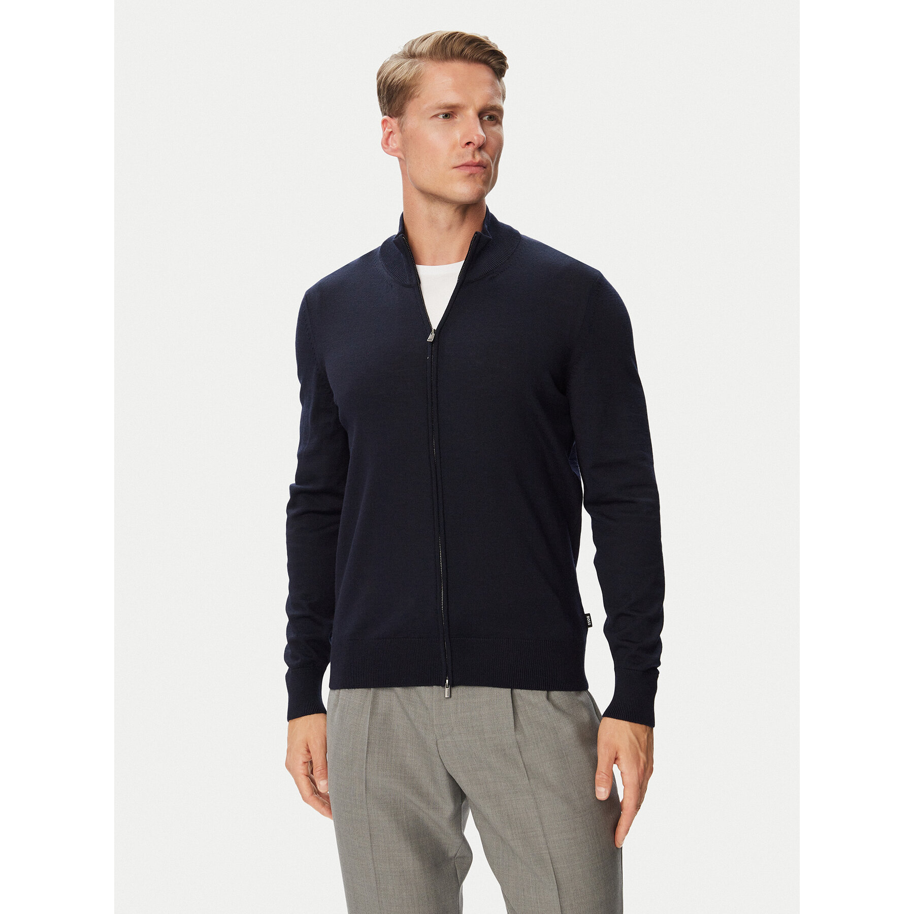 BOSS Strickjacke H-Balonso 50566344 Blau Regular Fit