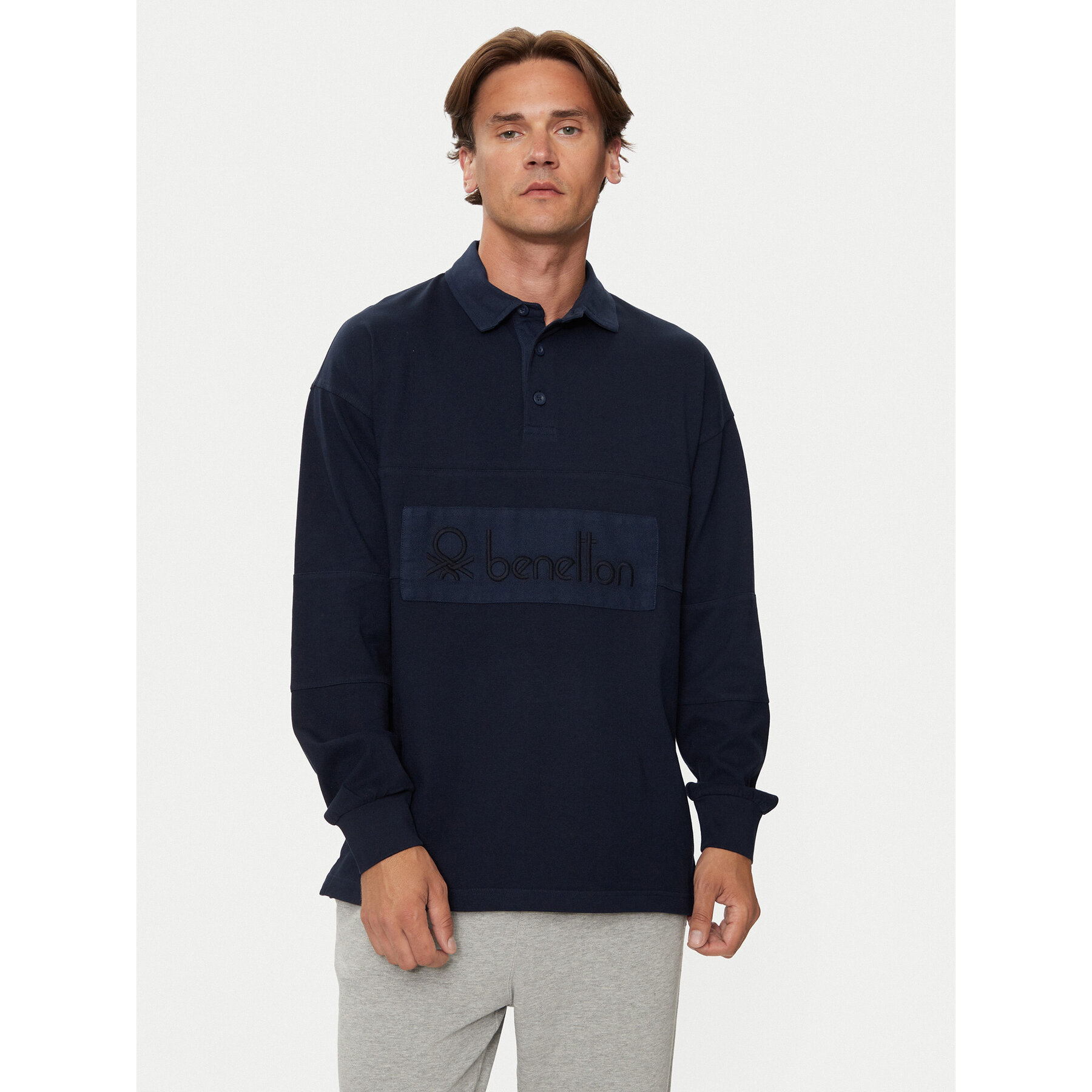 United Colors Of Benetton Polo 3G9WU3020 Blu scuro Regular Fit