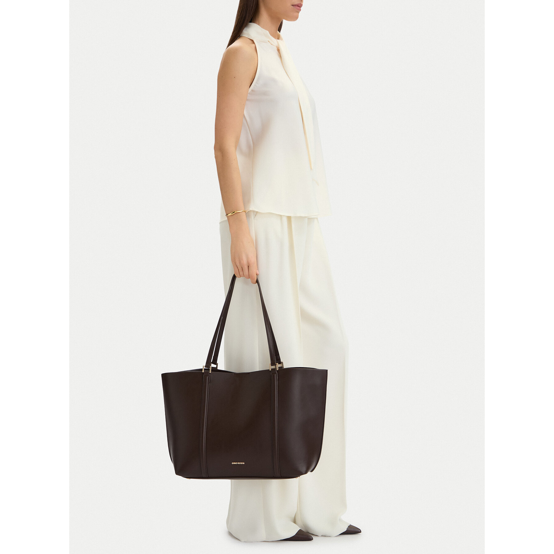 GINO ROSSI Τσάντα GINO ROSSI CEO-YANAY Σκούρο καφέ