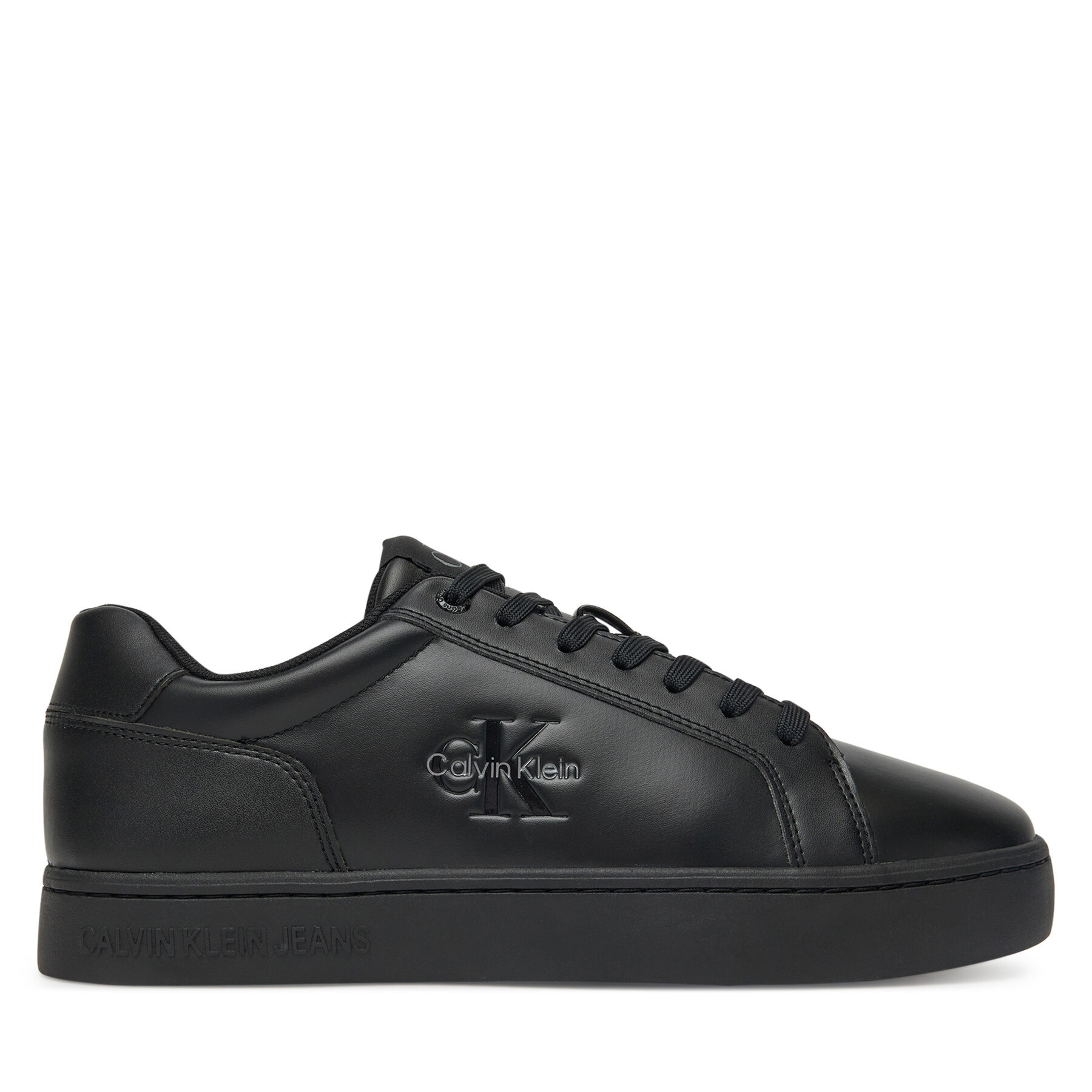 Sneakersy Calvin Klein Jeans Classic Cupsole Mono Lth YM0YM01369 Čierna