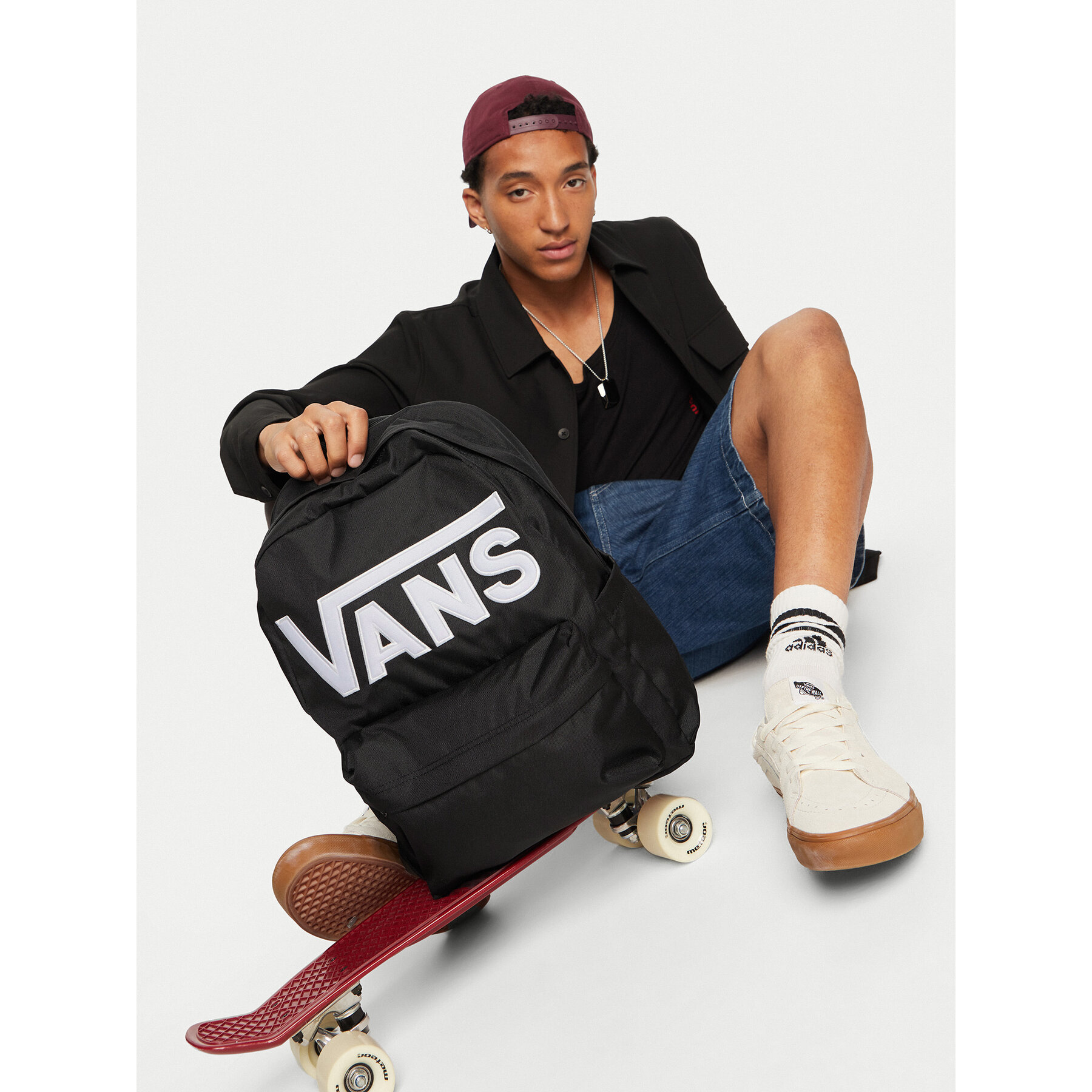 Σακίδιο Vans Old Skool Drop V Backpack VN000H4ZBLK1 Μαύρο