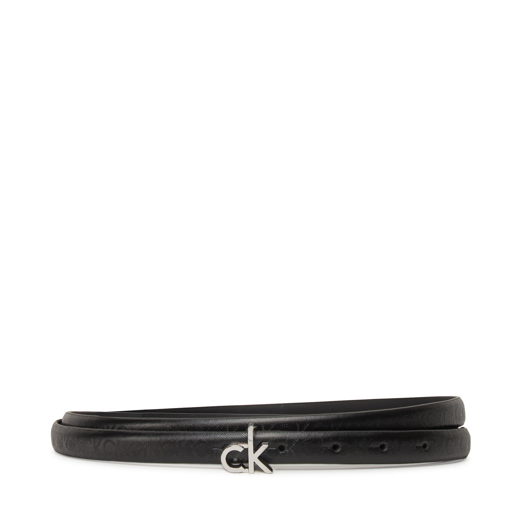 Dámsky opasok Calvin Klein Ck Buckle Skinny Belt 1.5_Mono K60K612933 Čierna