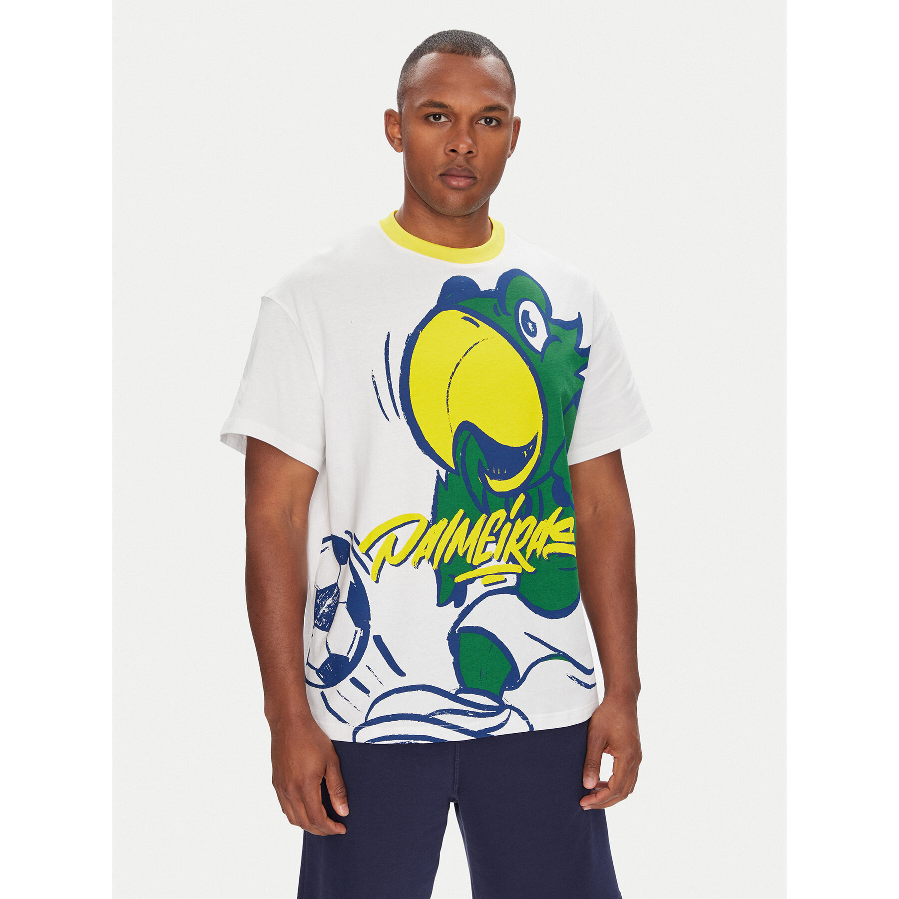 Puma Puma T-Shirt CWC Hoops x Palmeiras 631705 Λευκό Regular Fit