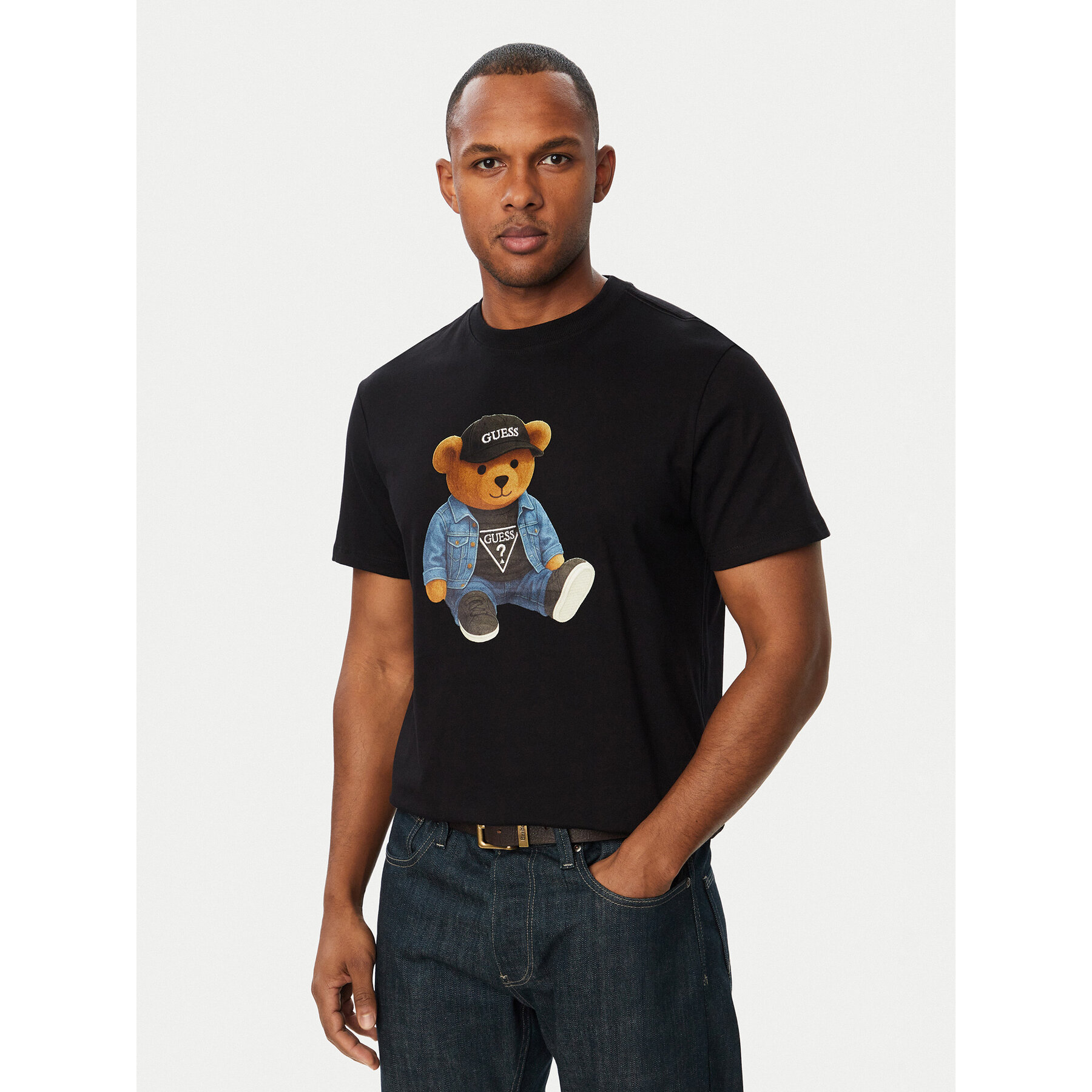 Guess T-shirt M6BI64 K6573 Crna Regular Fit