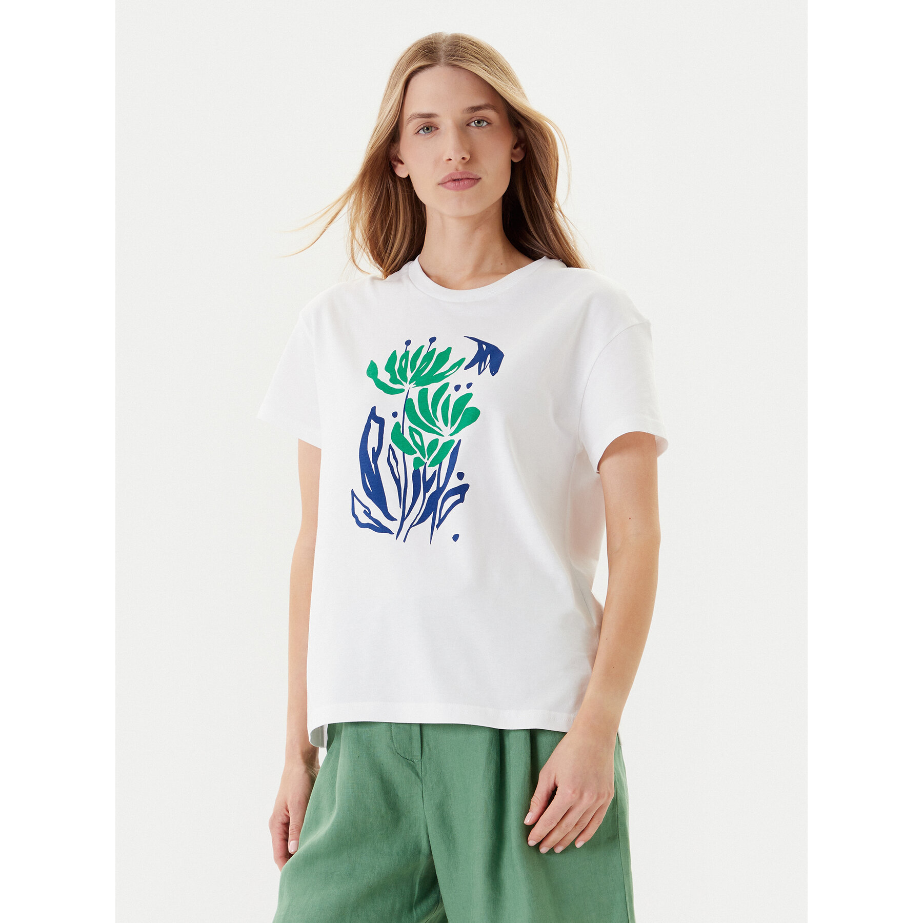 United Colors Of Benetton Póló 3BL0D10AK Fehér Regular Fit