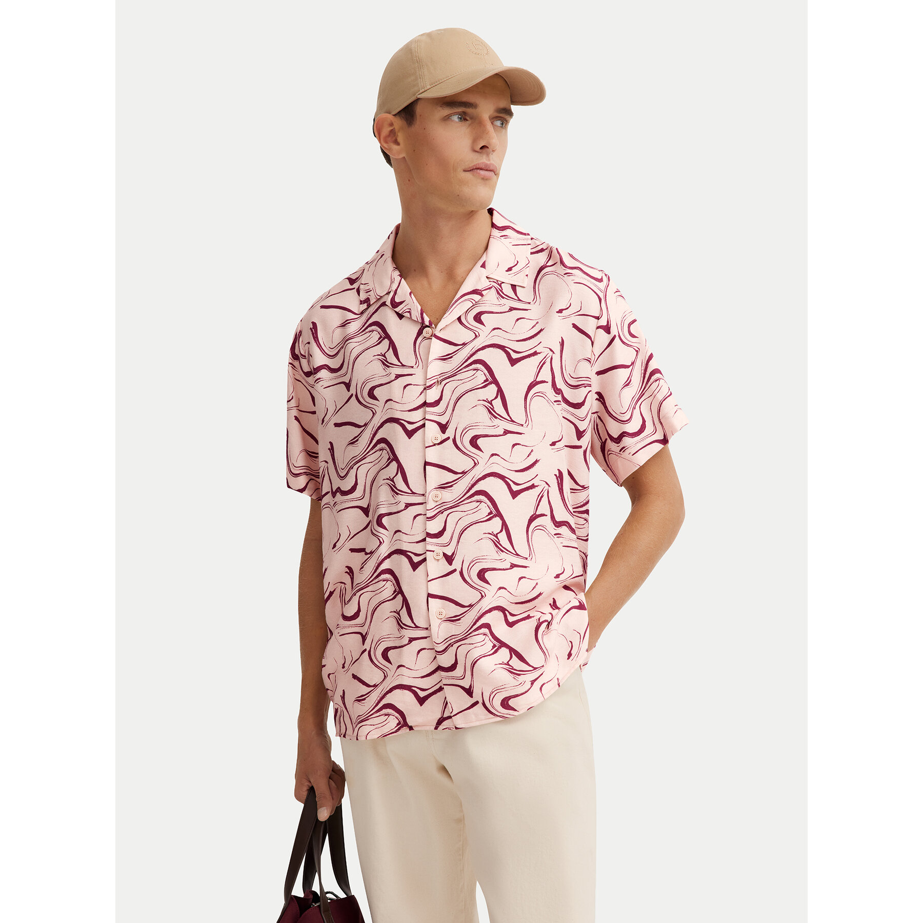 Bugatti Hemd 9253-78956C Rot Comfortable Fit