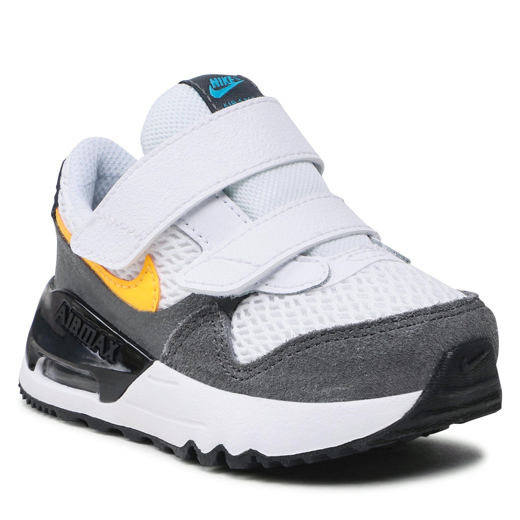 Pantofi Nike Air Max System (TD) DQ0286 104 White/Laser Orange/Iron Grey (TD) imagine super redus 2022