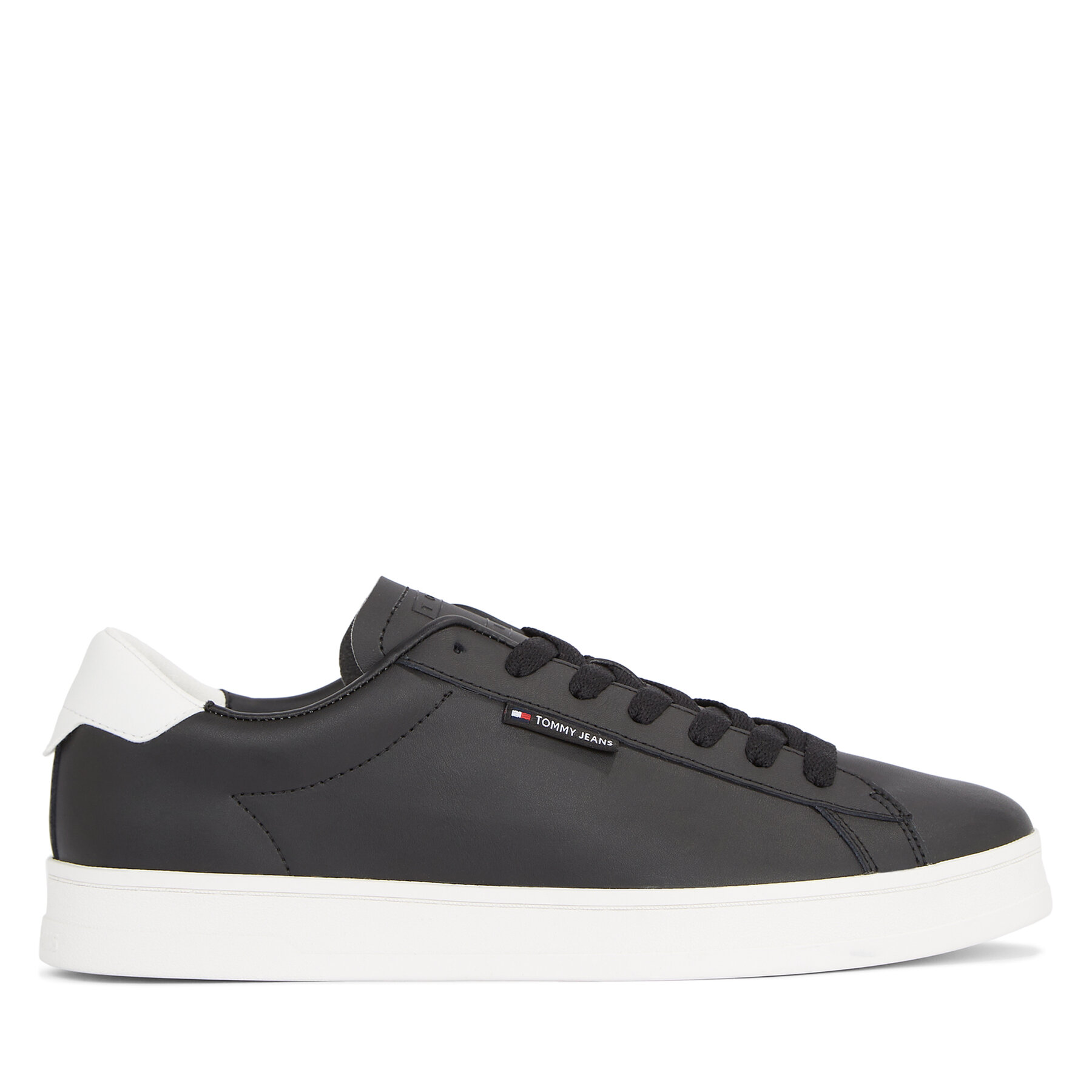 Pánske Sneakersy Tommy Jeans, Rozmer: 43, Čierna, Tjm Leather Low Cupsole EM0EM01374
