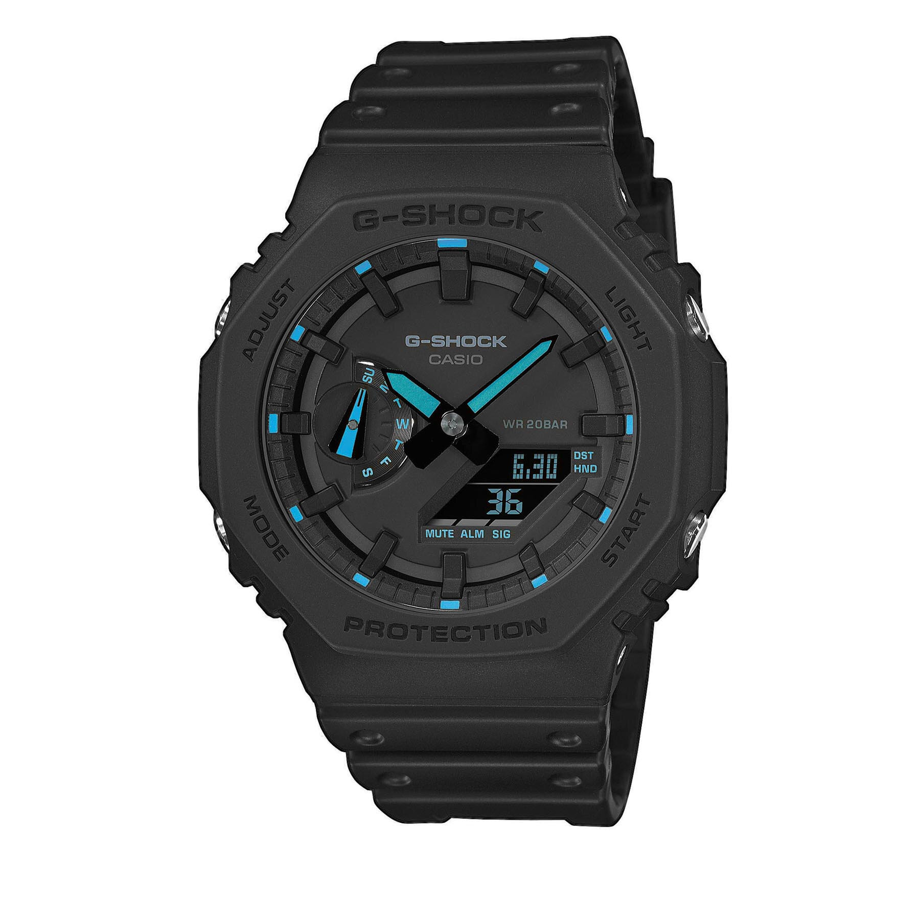 Karóra G-Shock Octagon Carbon Core Guard GA-2100-1A2ER Fekete