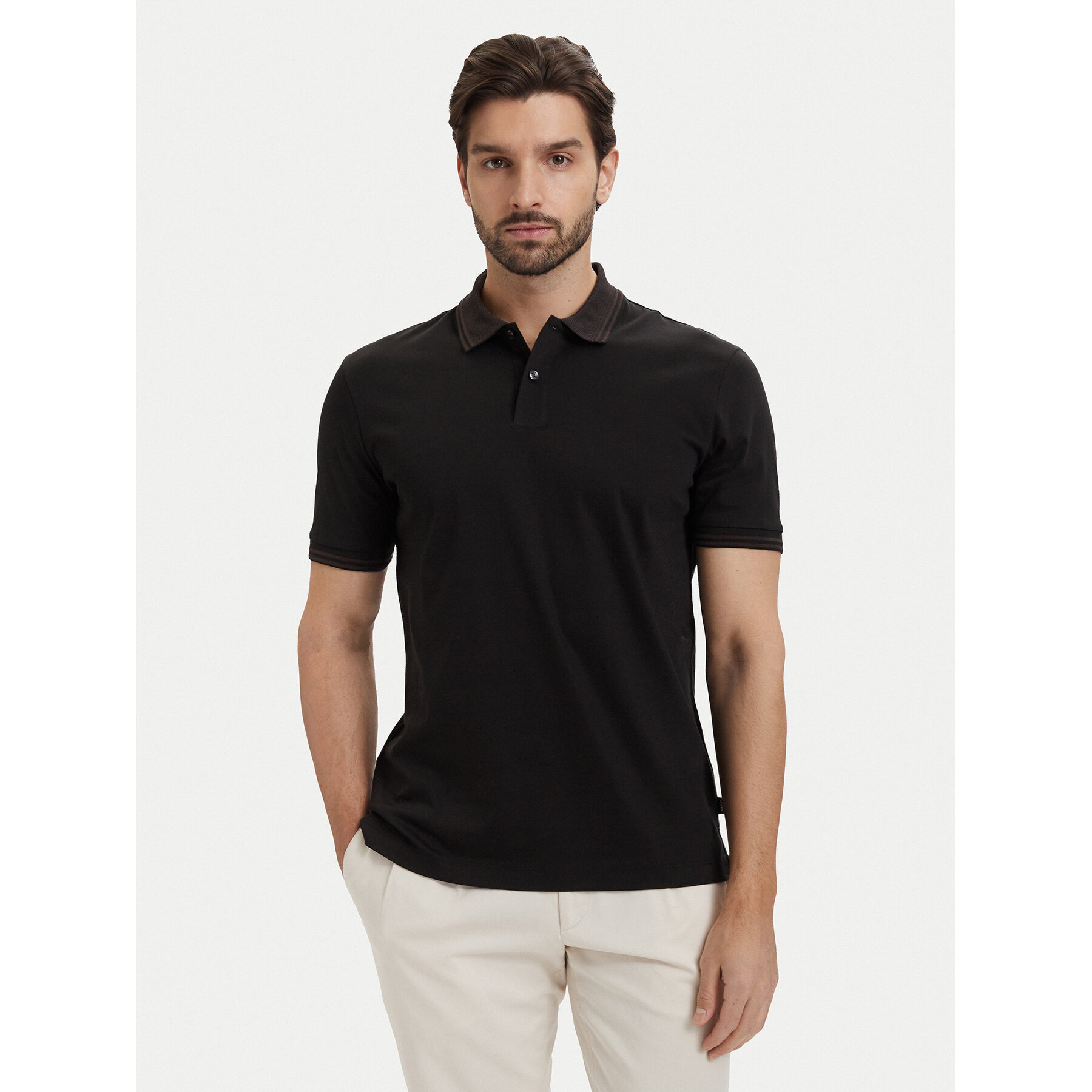 BOSS Poloshirt H-Phillipson 238 50559654 Schwarz Regular Fit