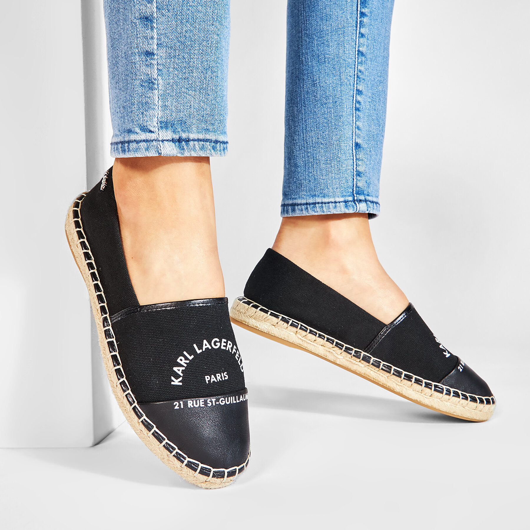 Espadrilky KARL LAGERFELD KL80108 Čierna