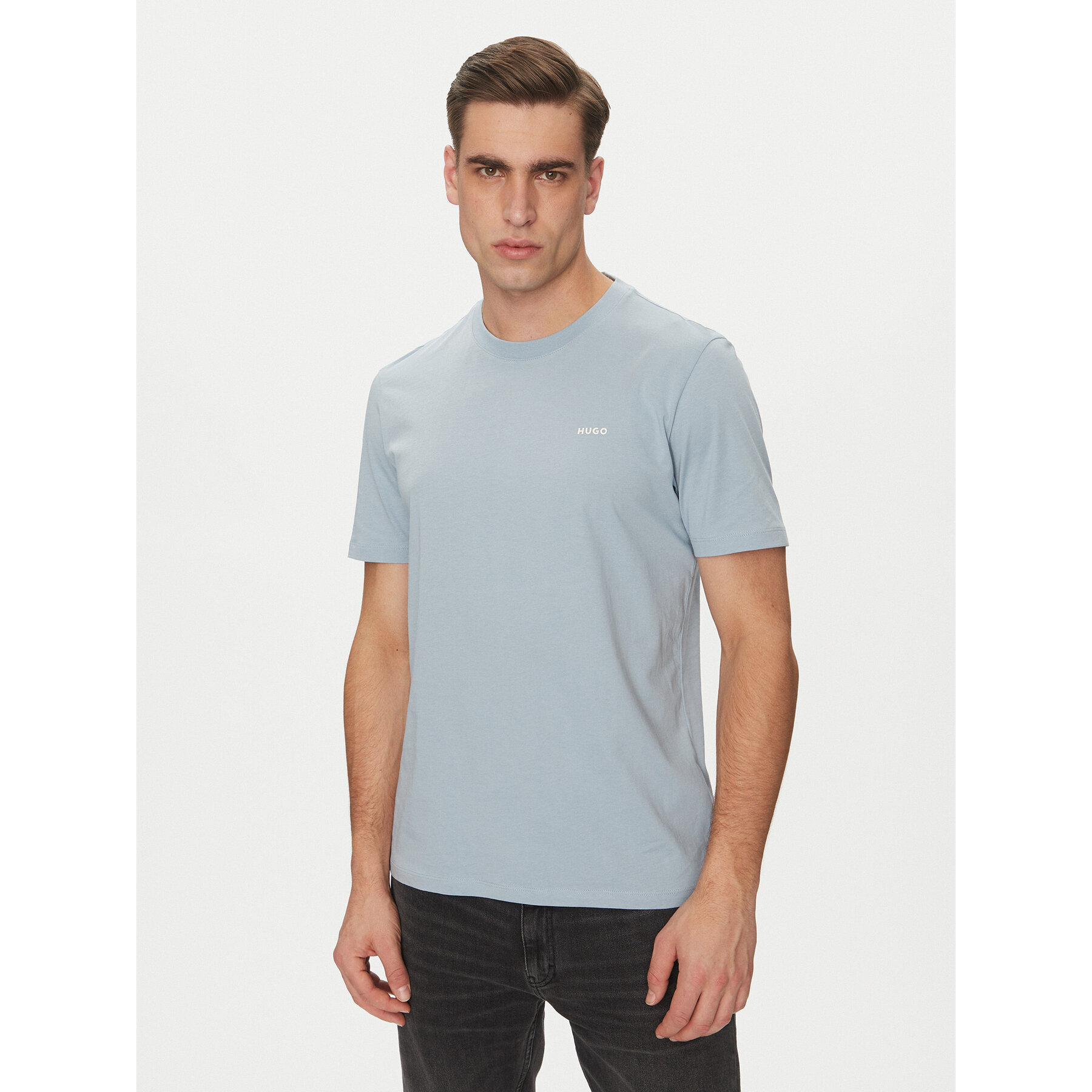 HUGO T-shirt Dero222 50466158 Blu Regular Fit