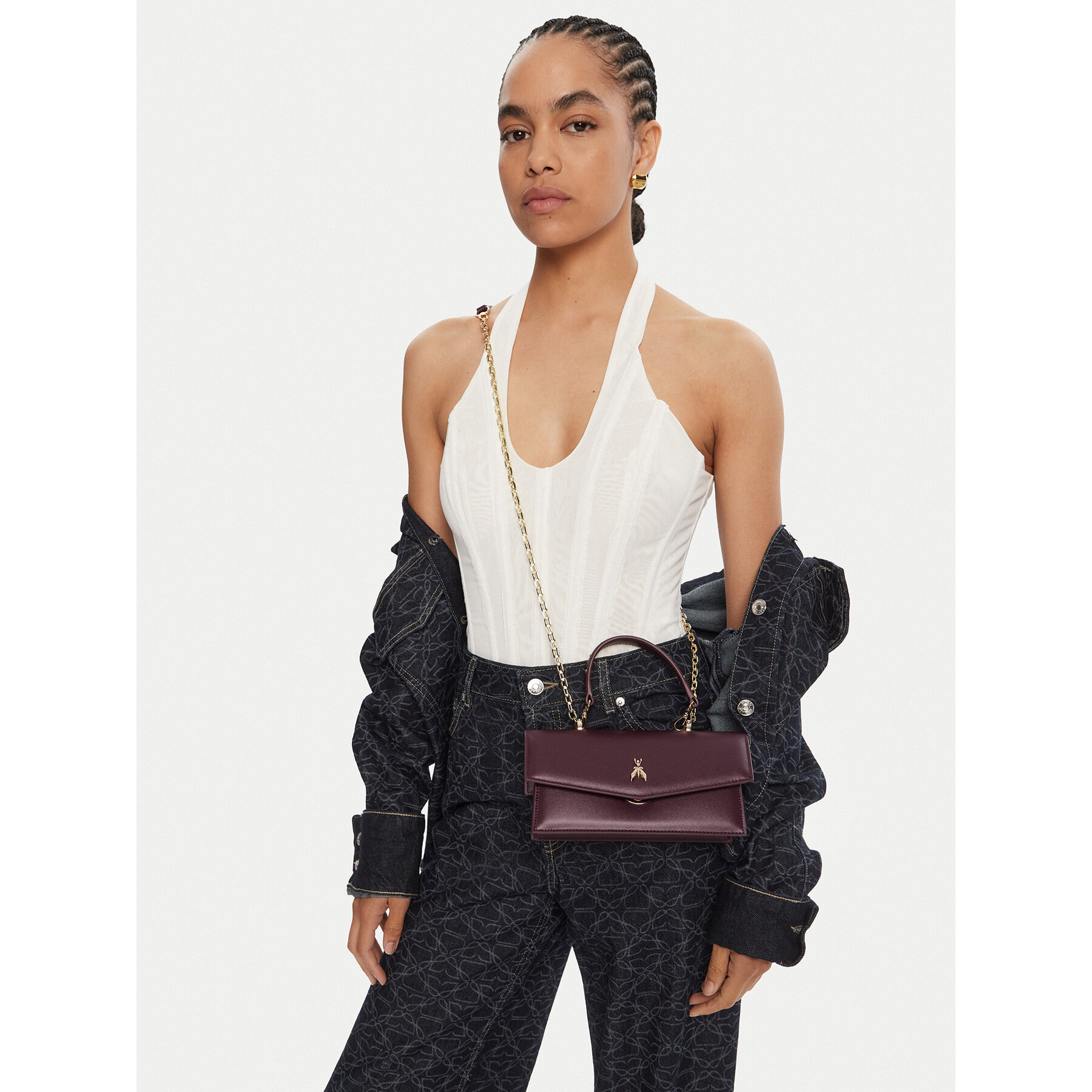 Τσάντα Patrizia Pepe 2B0032/L061-M536 Μπορντό