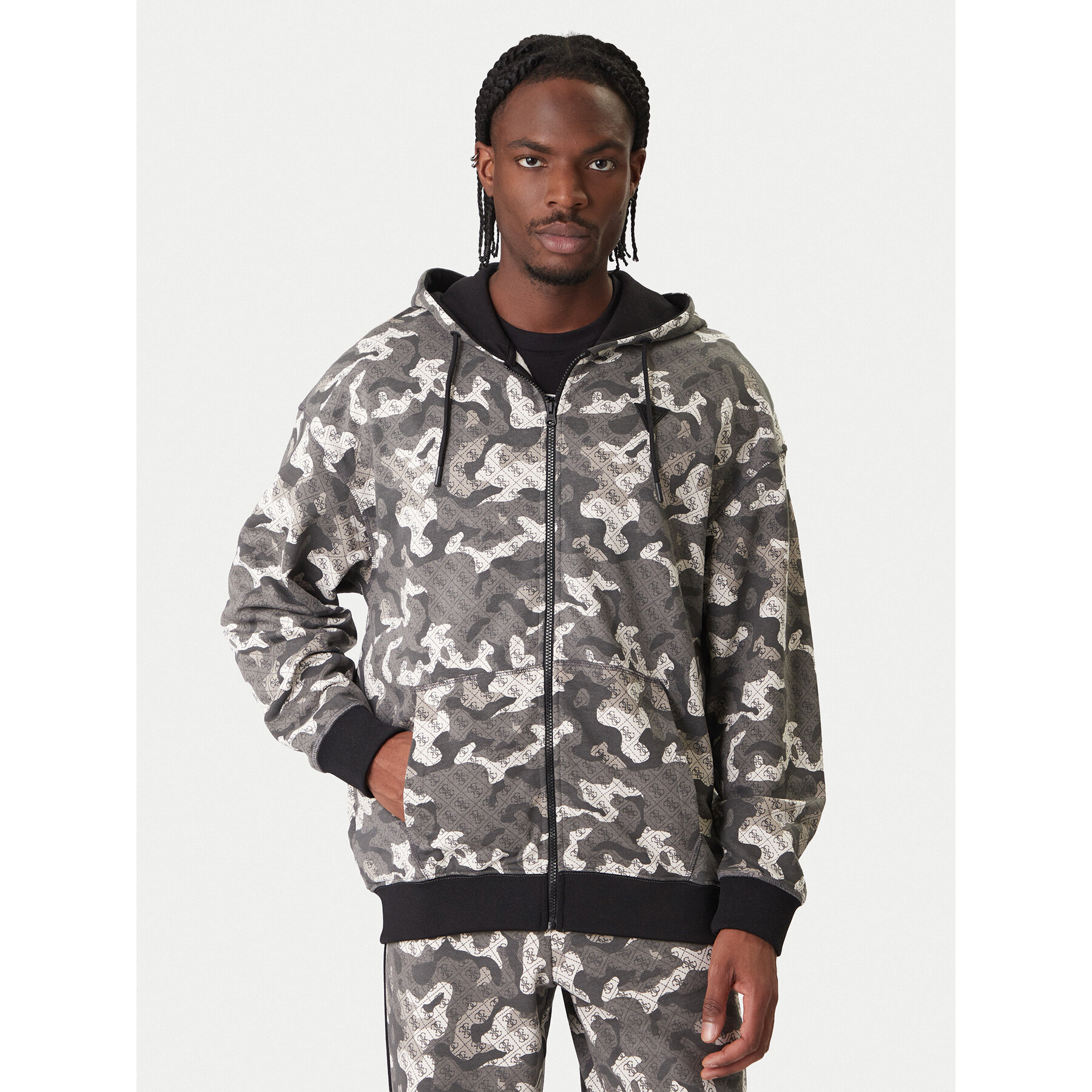 Guess Sudadera Z6RQ04 K9YI1 Gris Regular Fit