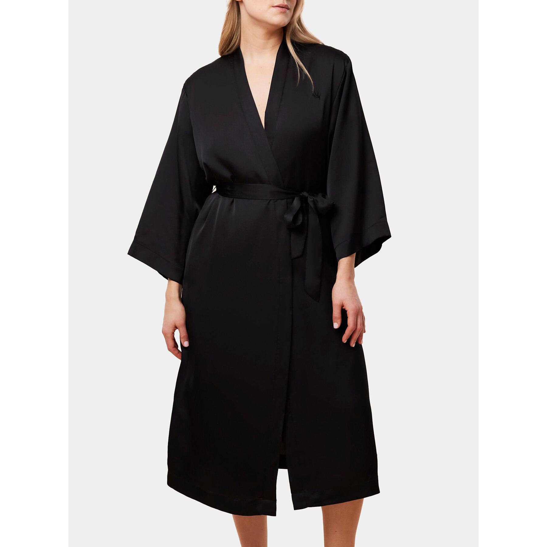 Triumph Köntös Robes Satin Robe 01 10216534 Fekete