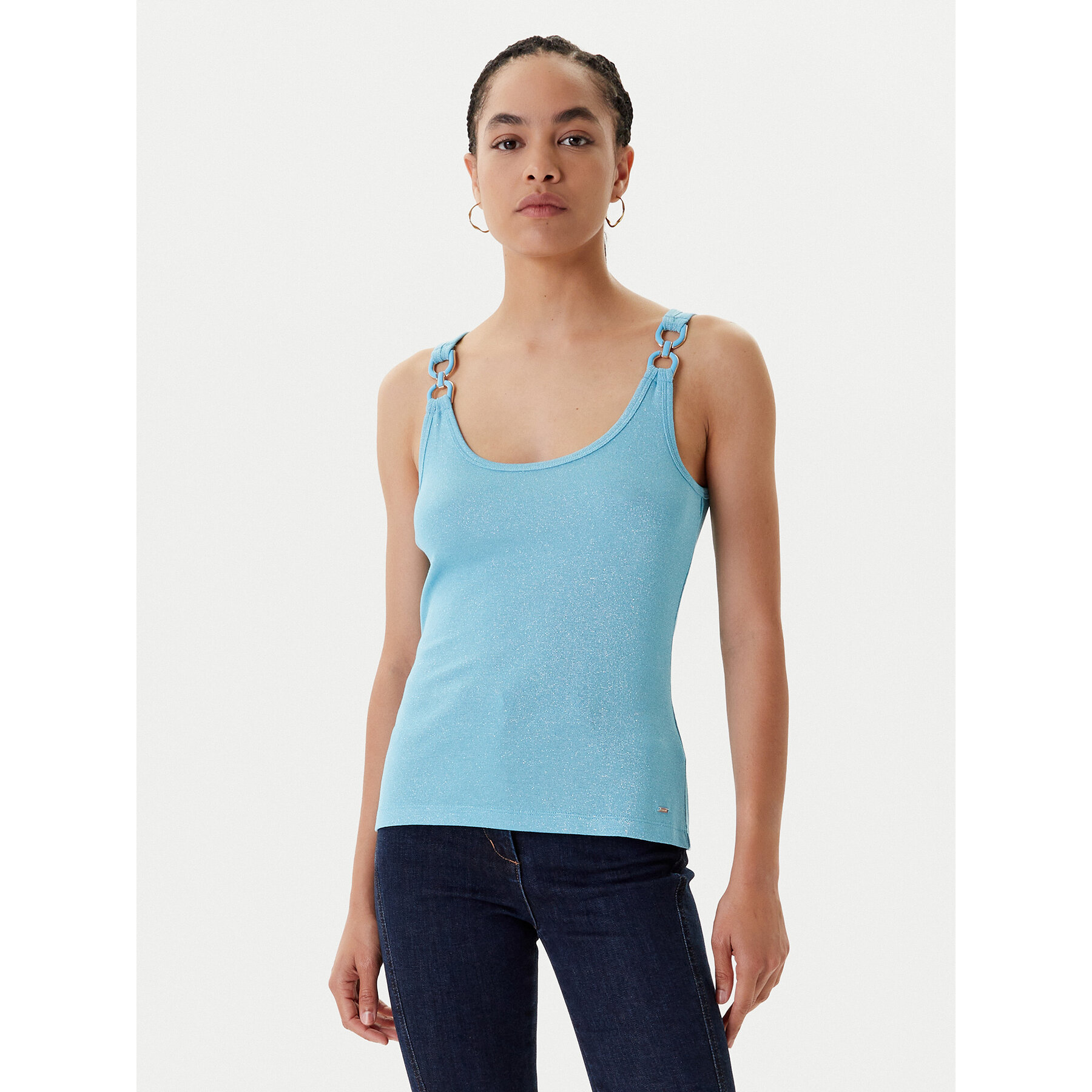Morgan Top 251-DIDONI Turchese Slim Fit