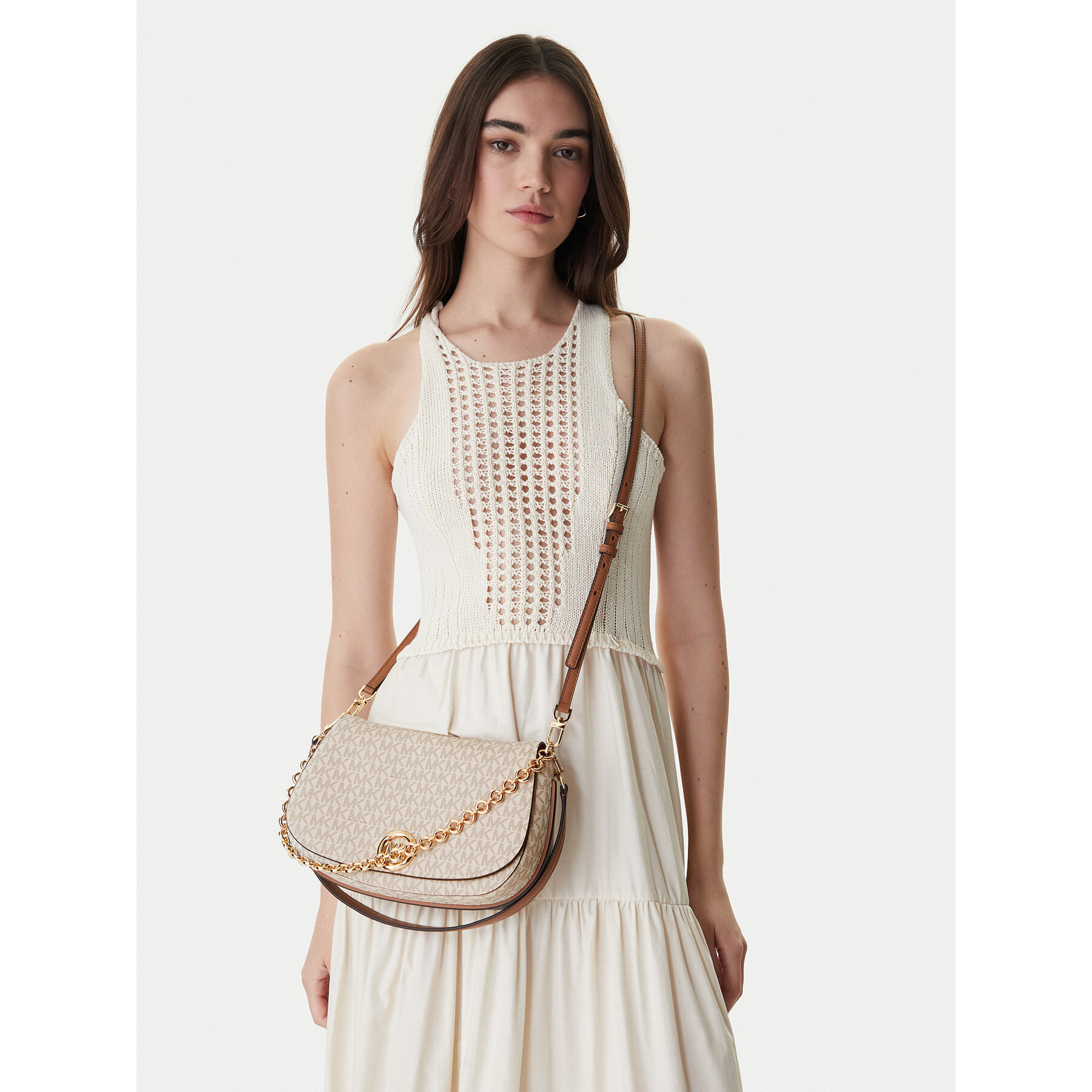 Geantă MICHAEL Michael Kors 30R6GY5S2B Crem
