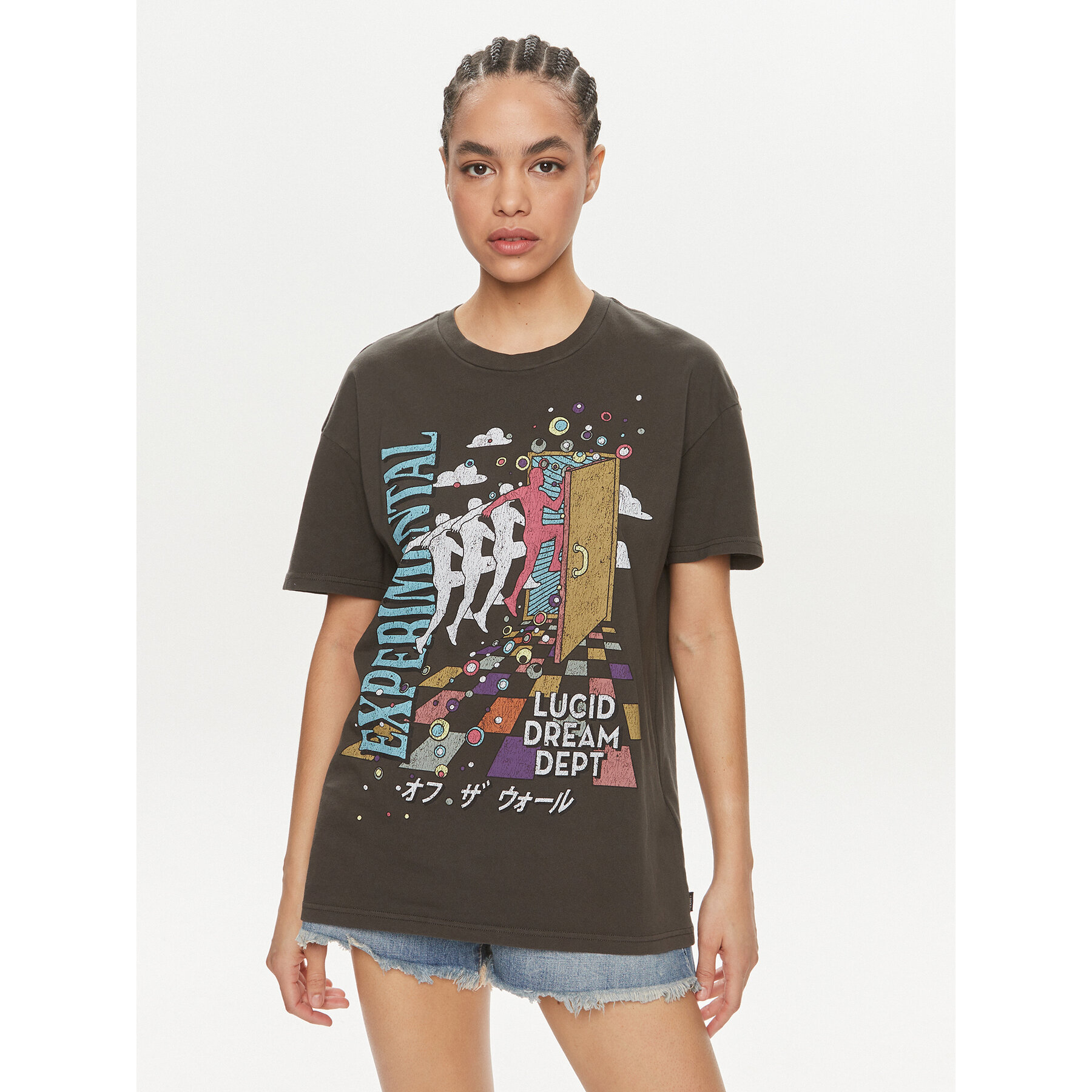 Vans T-Shirt Vivid Dreams Oversized VN000H08 Μαύρο Regular Fit