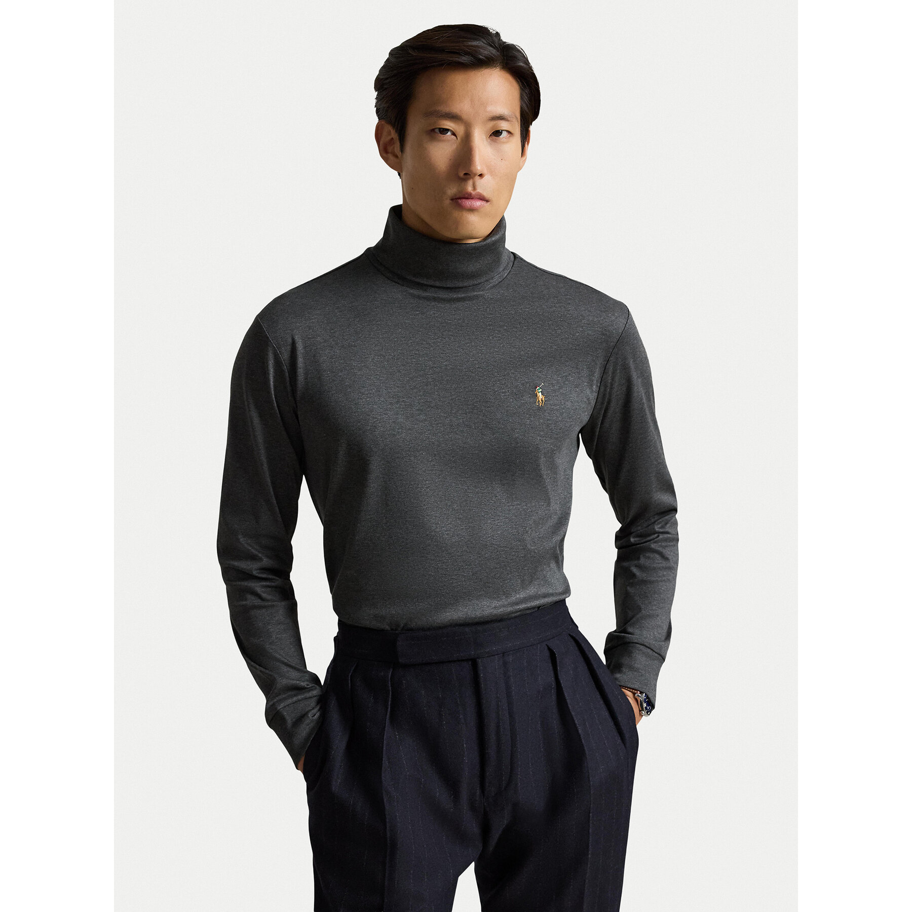 Polo Ralph Lauren Rollkragenpullover 710760126500 Dunkelgrau Regular Fit