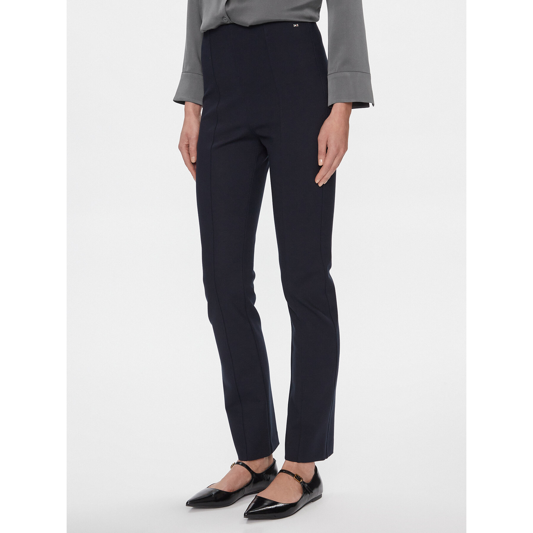 Tommy Hilfiger Stoffhose Elevated WW0WW39721 Dunkelblau Slim Fit
