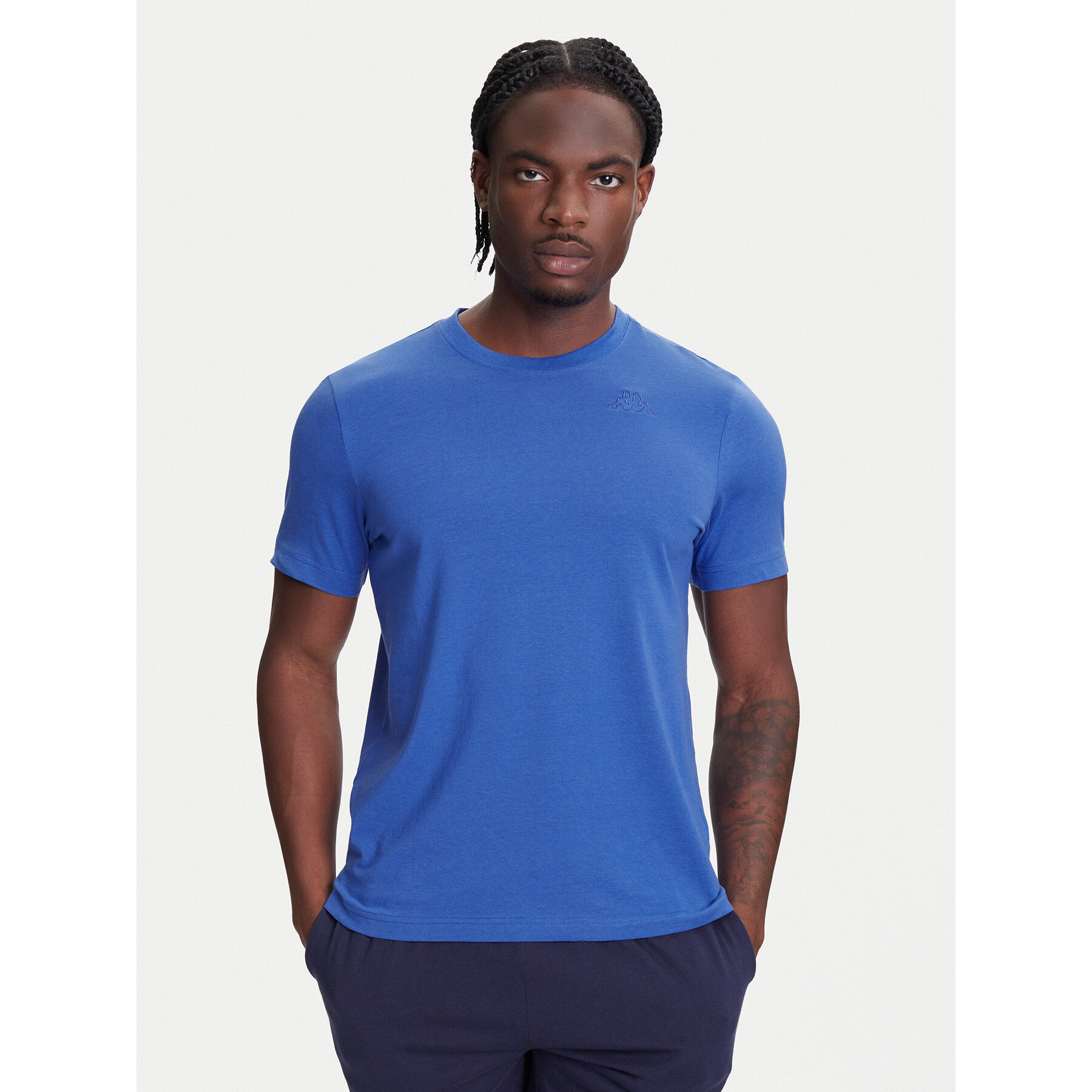 Kappa T-Shirt Logo Korpo Cafers 304J150 Μπλε Slim Fit