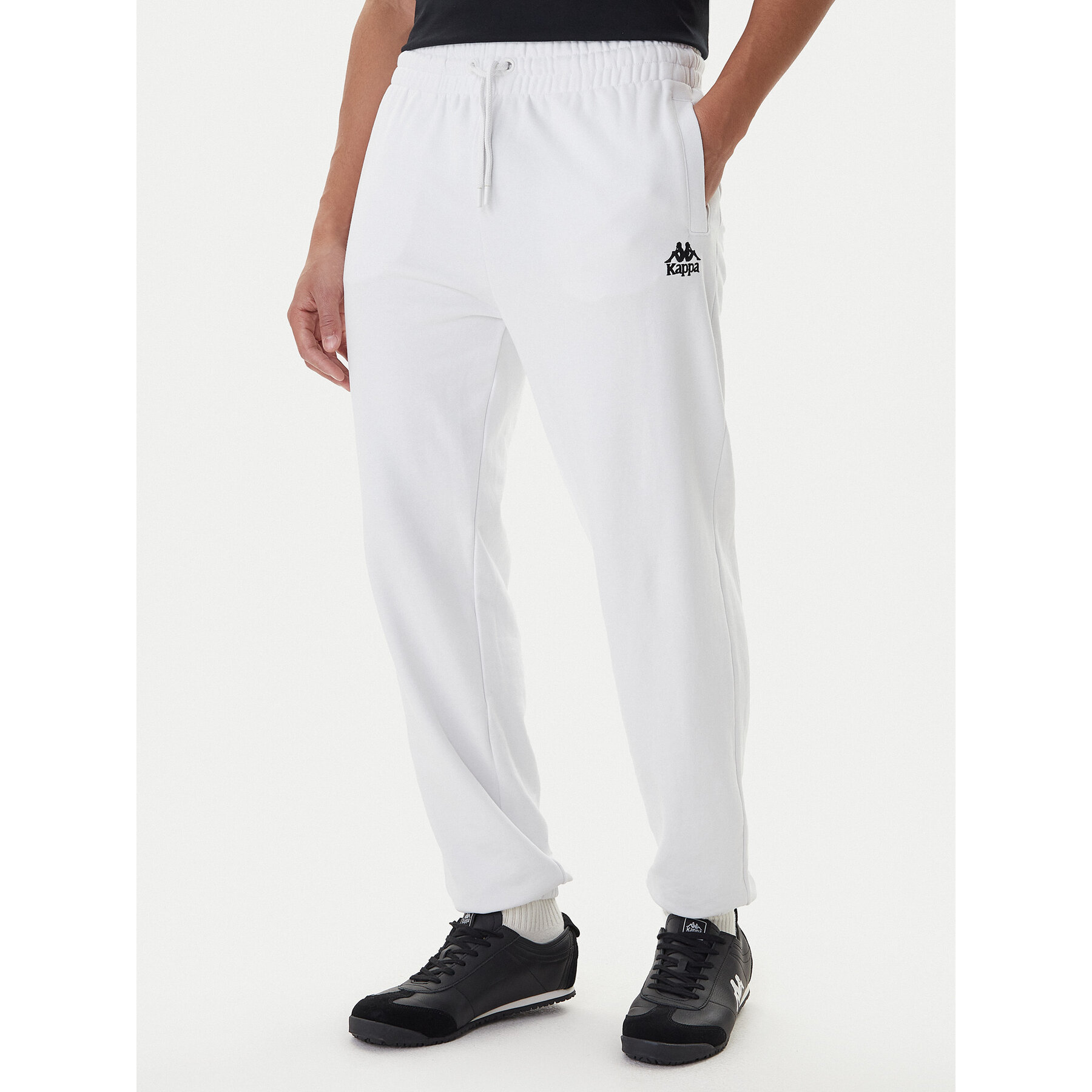 Kappa Donji dio trenerke Gothenburg 331U7EW Bijela Regular Fit