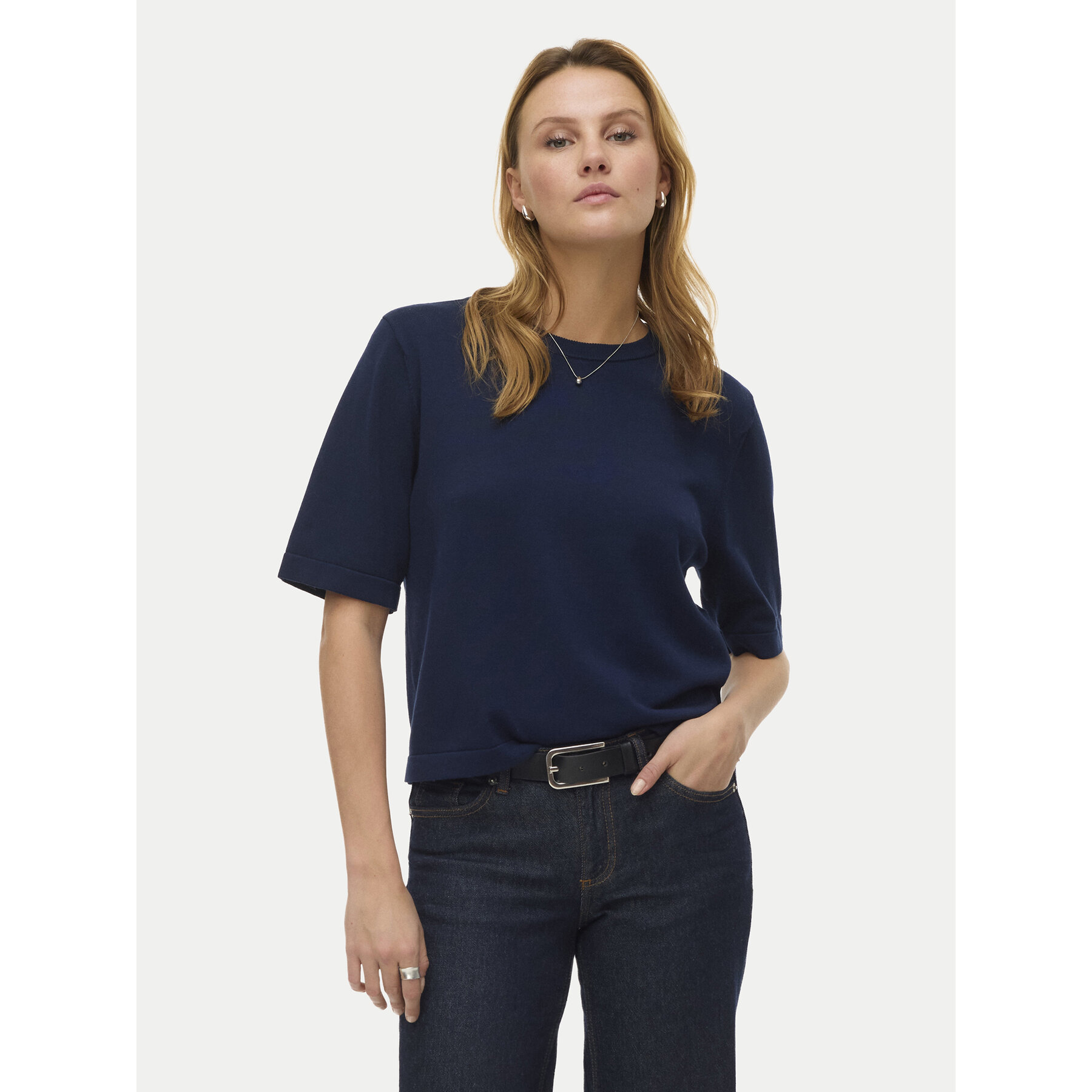 Vero Moda Pullover Silje 10320460 Dunkelblau Oversize