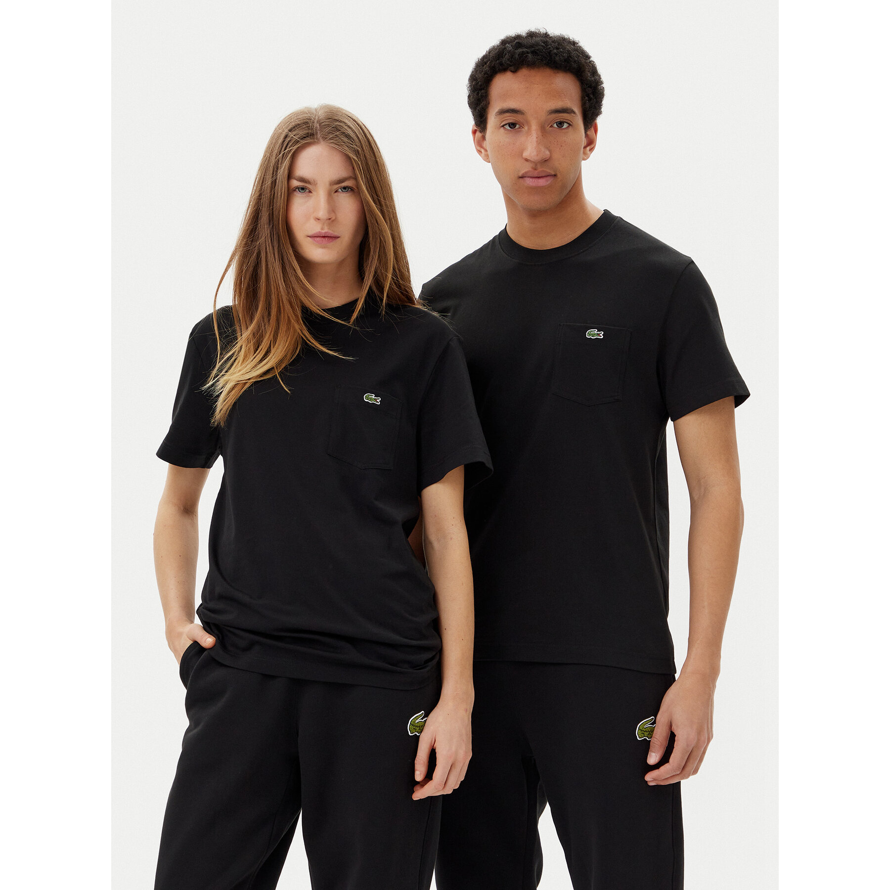 Lacoste Majica TH2827 Črna Regular Fit