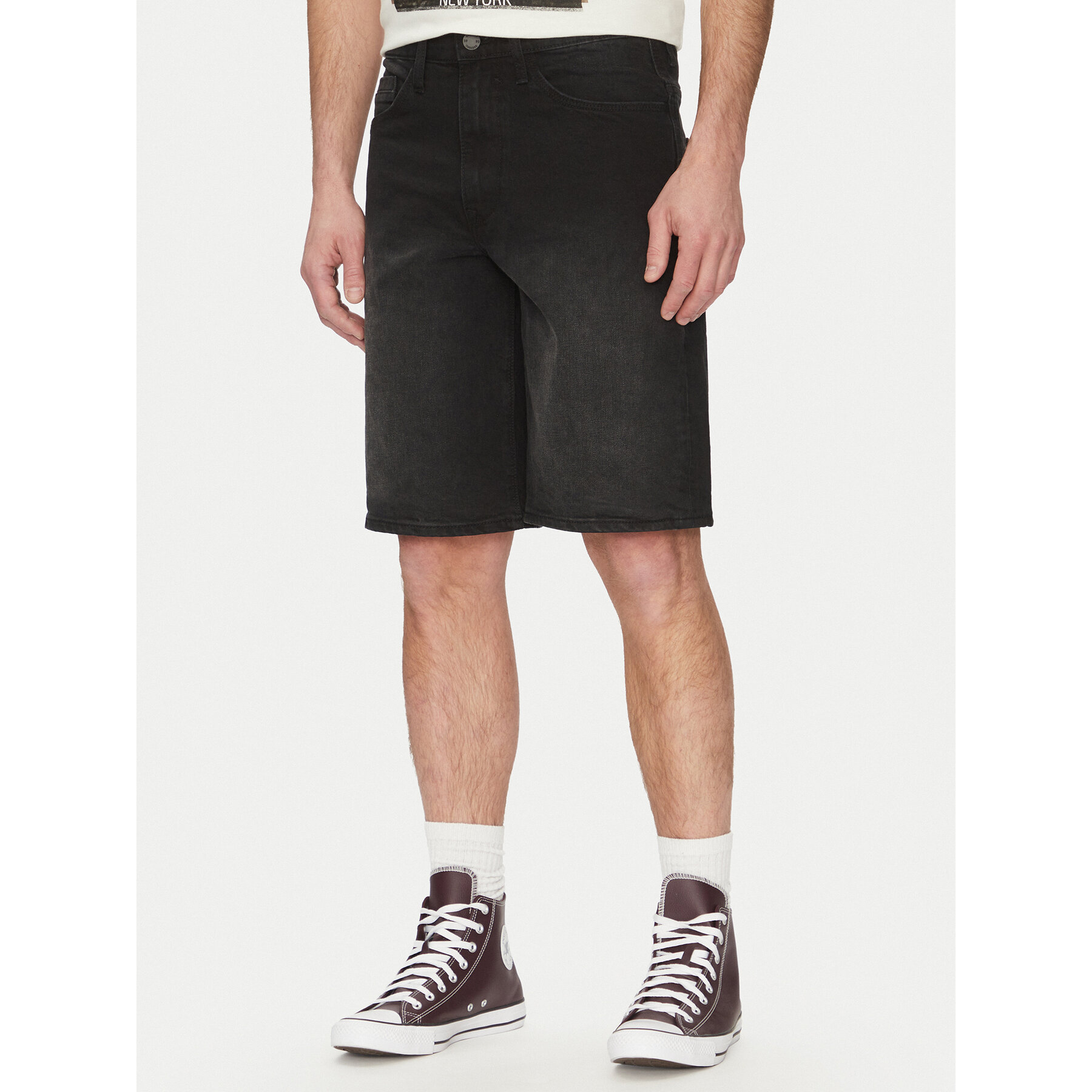 Blend Jeansshorts 20718406 Schwarz Relaxed Fit