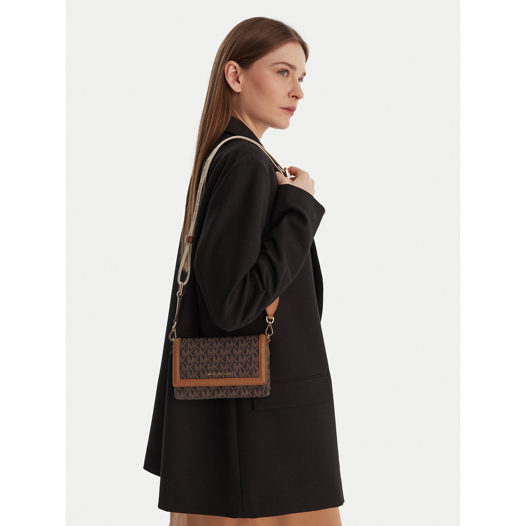 Geantă MICHAEL Michael Kors Jet Set 32T4GJ6C1O Maro
