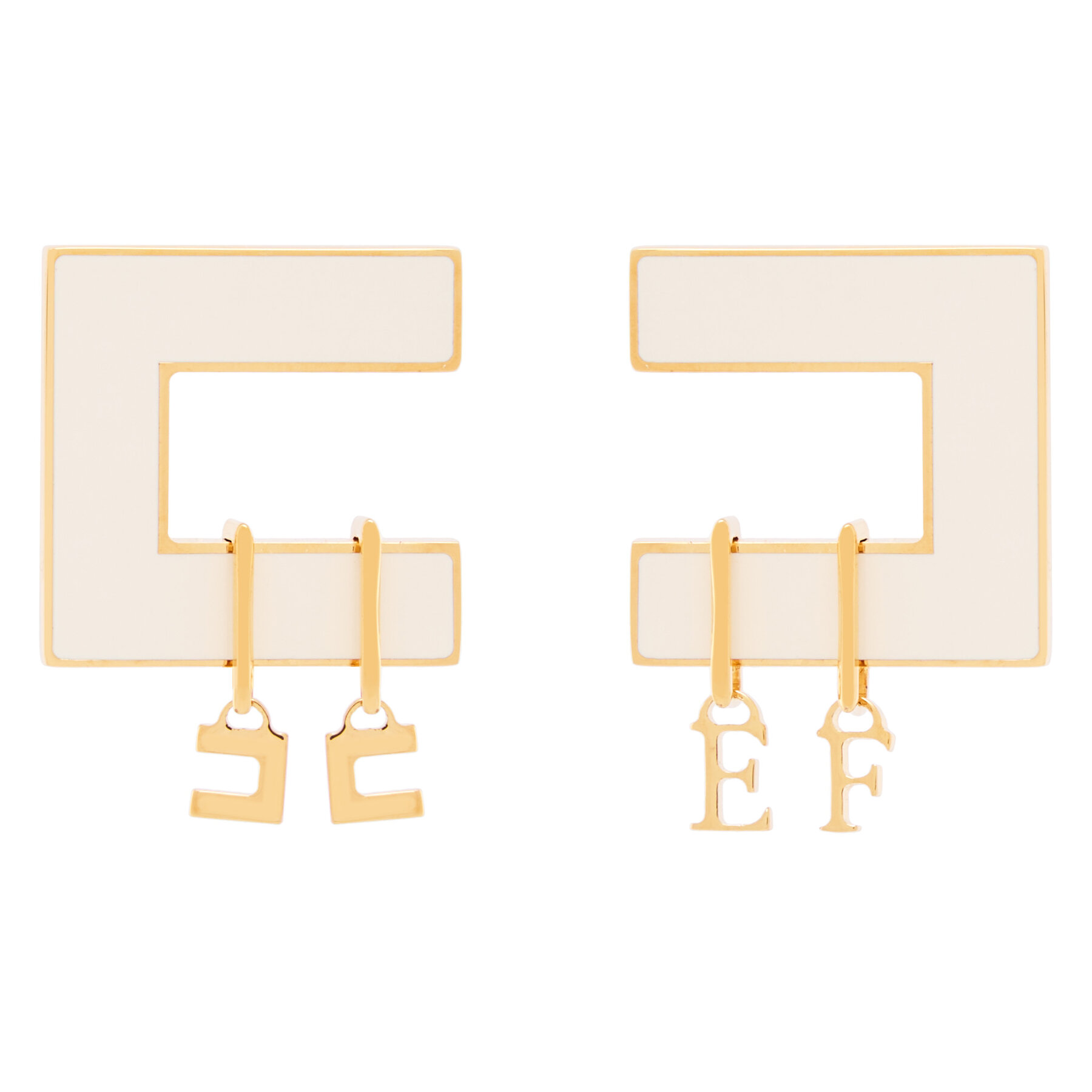 Naušnice Elisabetta Franchi OR-34K-66E2-V170 Krem