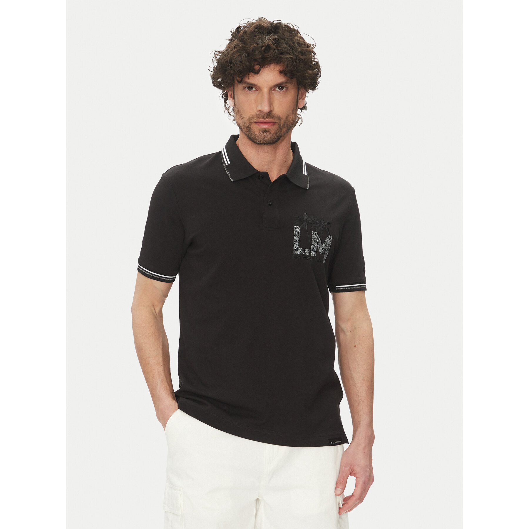 La Martina Polo Adrian MAP009 PK001 Μαύρο Regular Fit