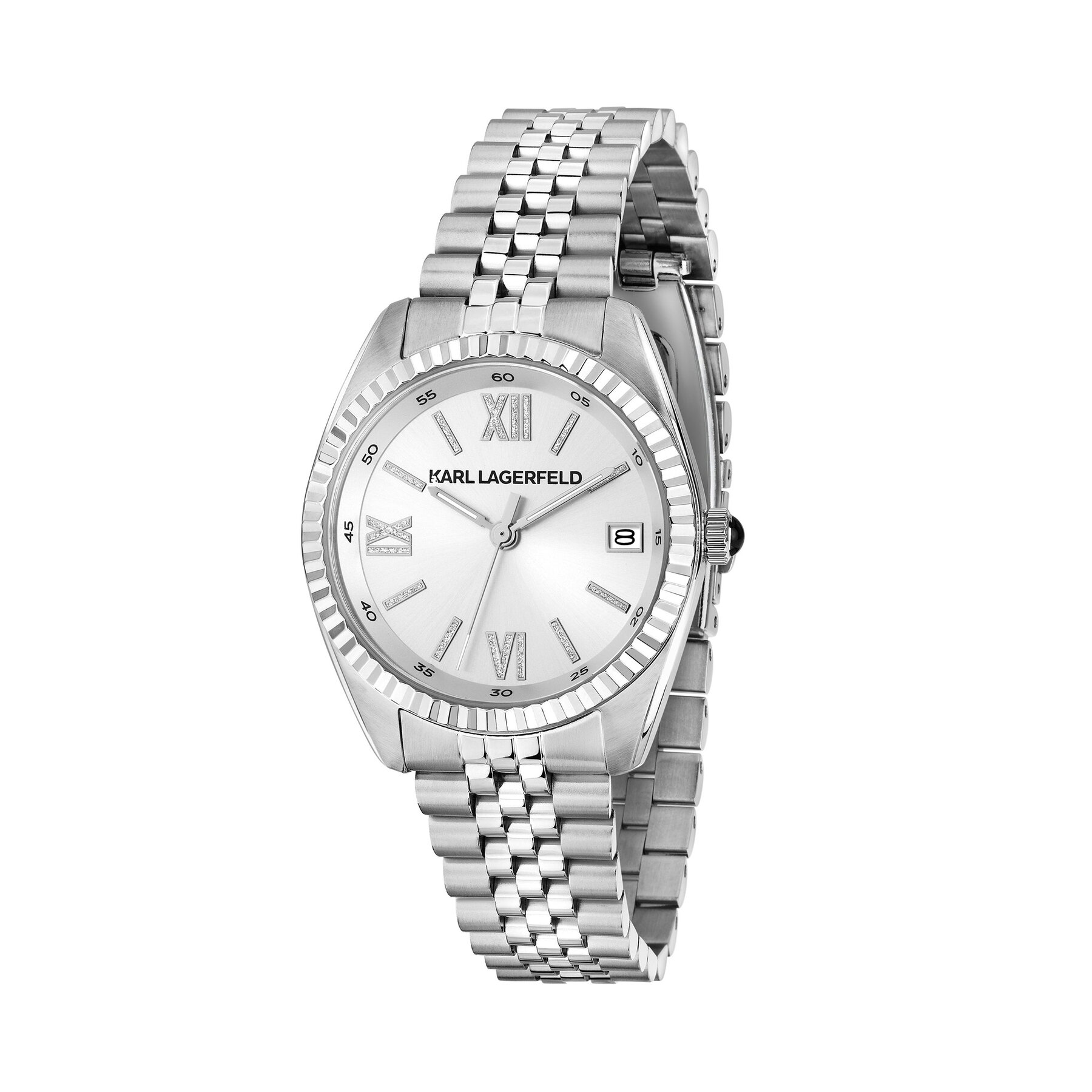 Hodinky KARL LAGERFELD R0553108509 Strieborná