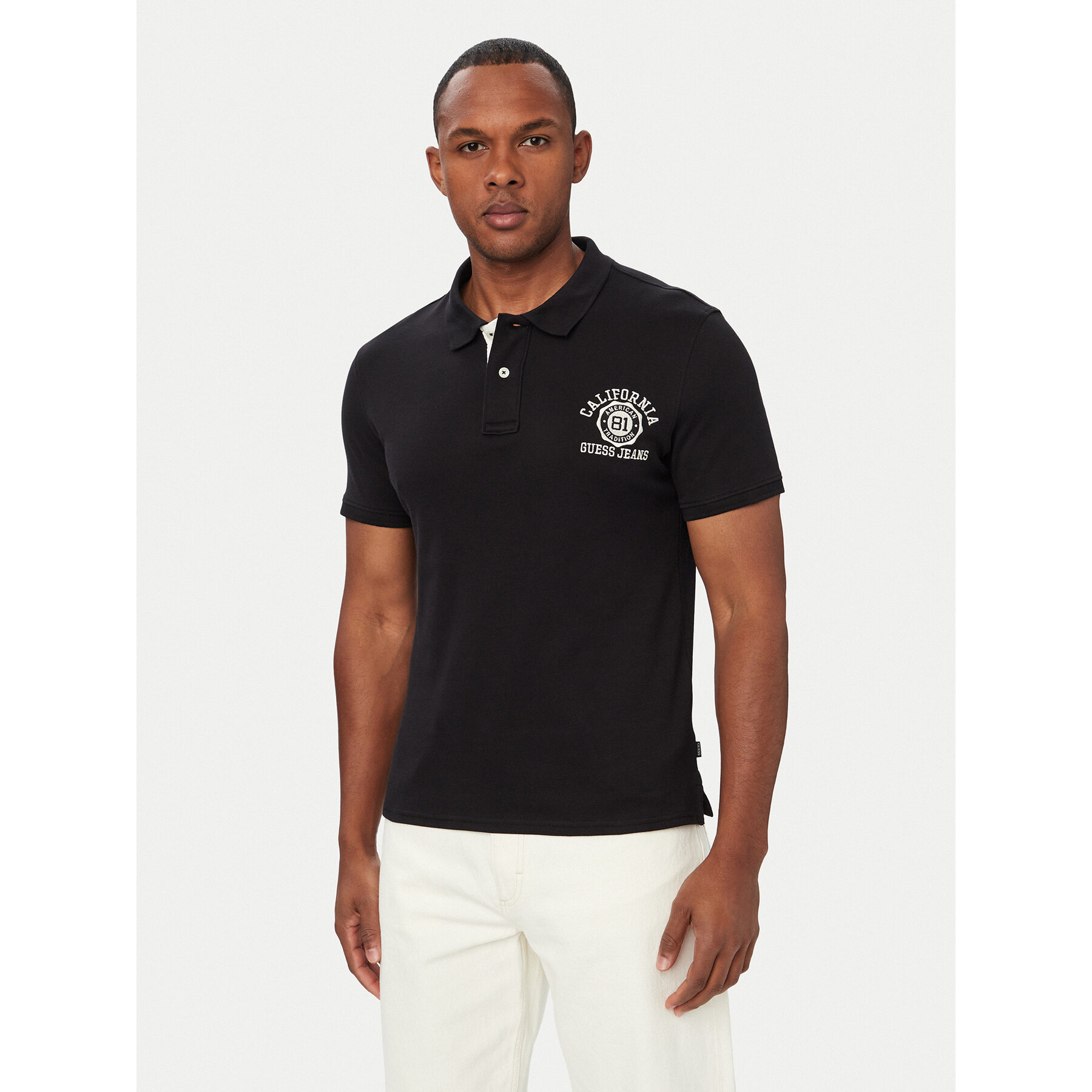 Guess Jeans Polo M6YP05 K3978 Crna Regular Fit