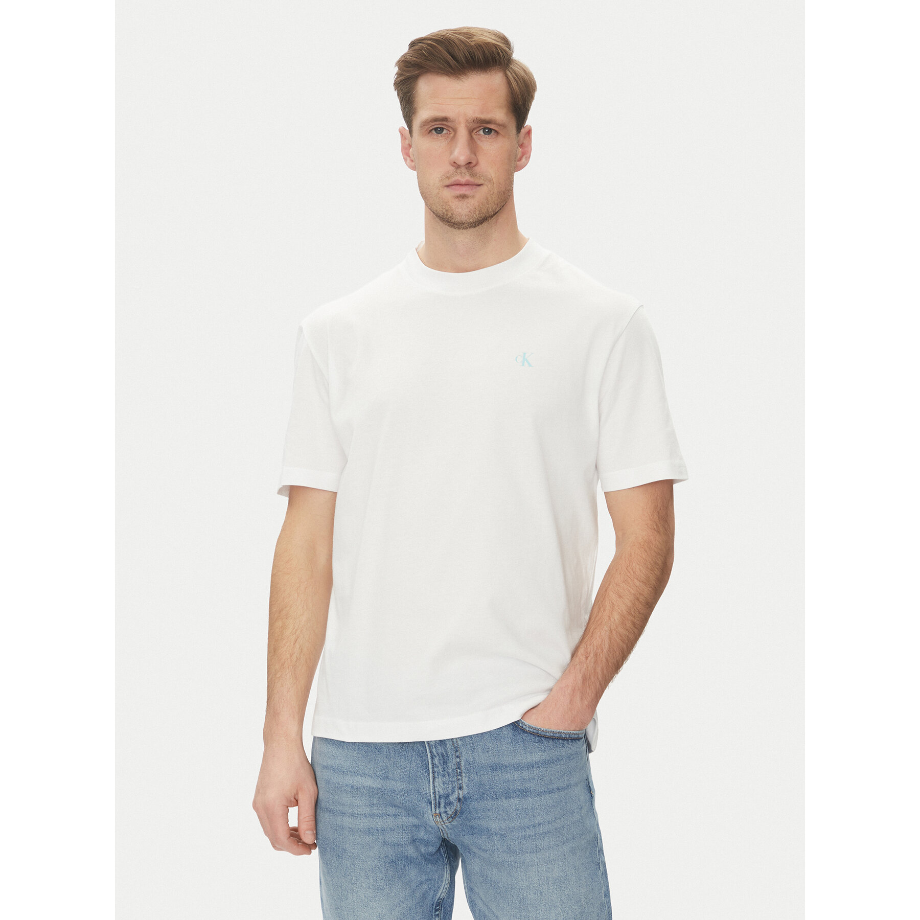 Calvin Klein Jeans Póló Painted J30J327523 Fehér Regular Fit