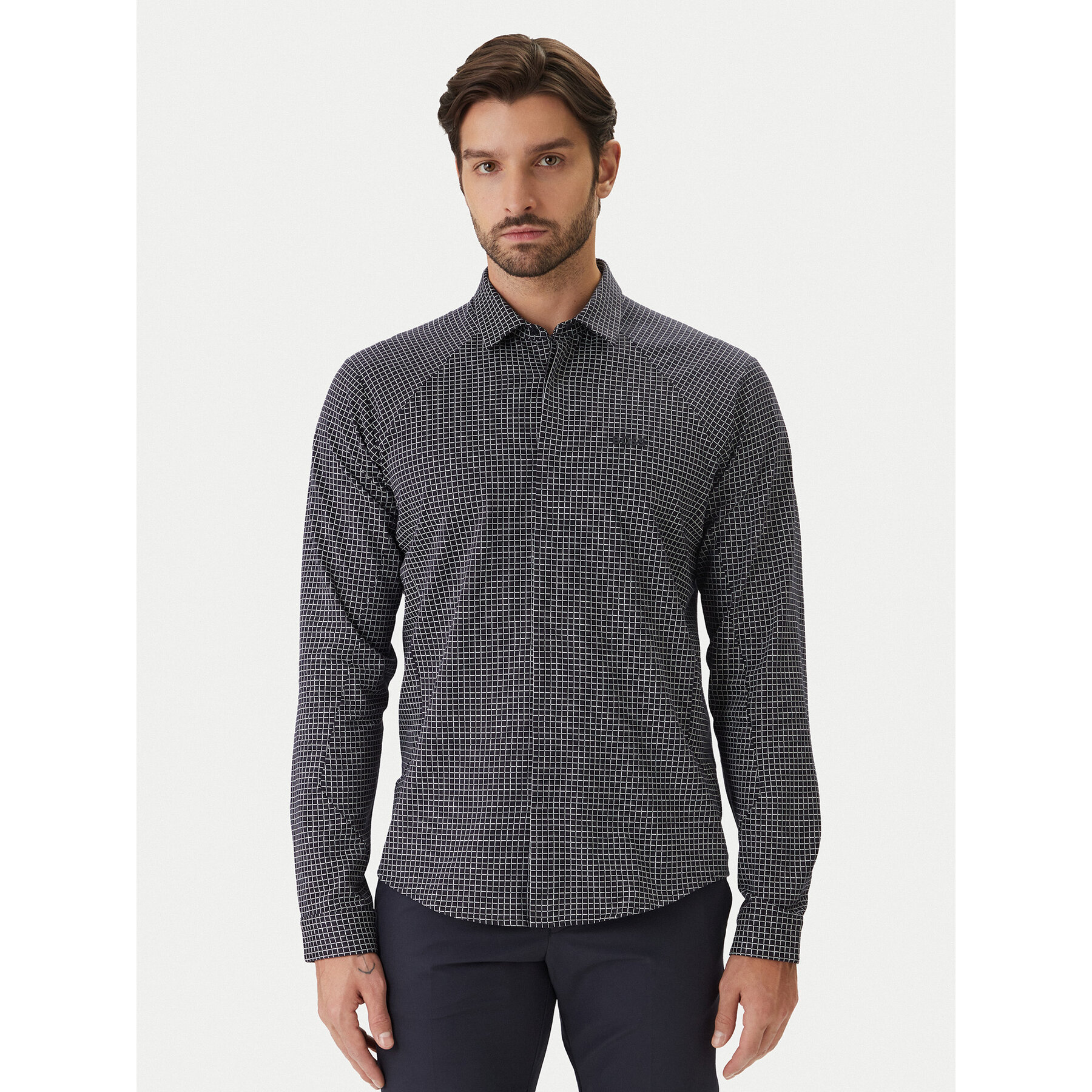 BOSS Hemd Excurse L 50554481 Dunkelblau Regular Fit