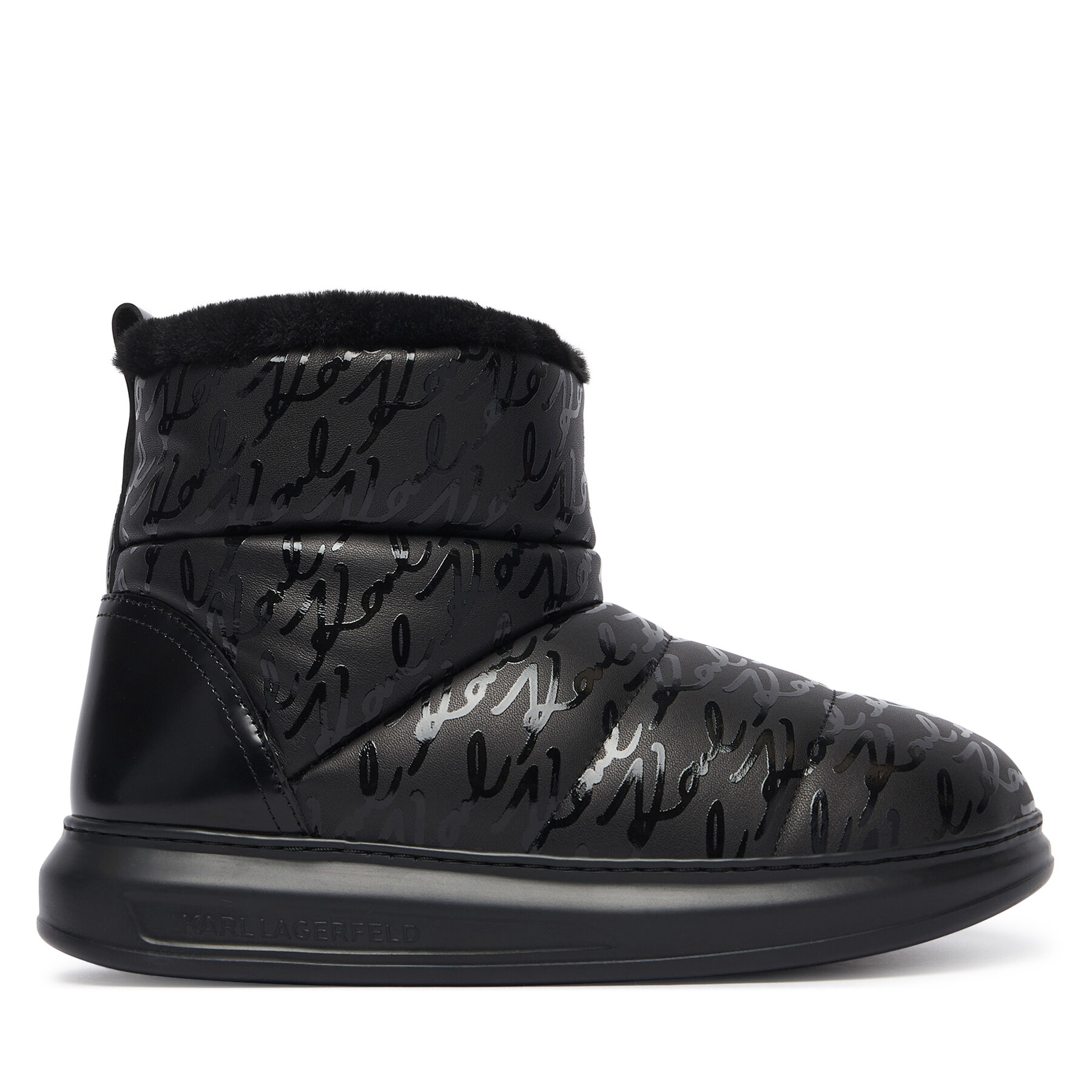 Čizme za snijeg KARL LAGERFELD Kapri Kosi KL44558W Crna
