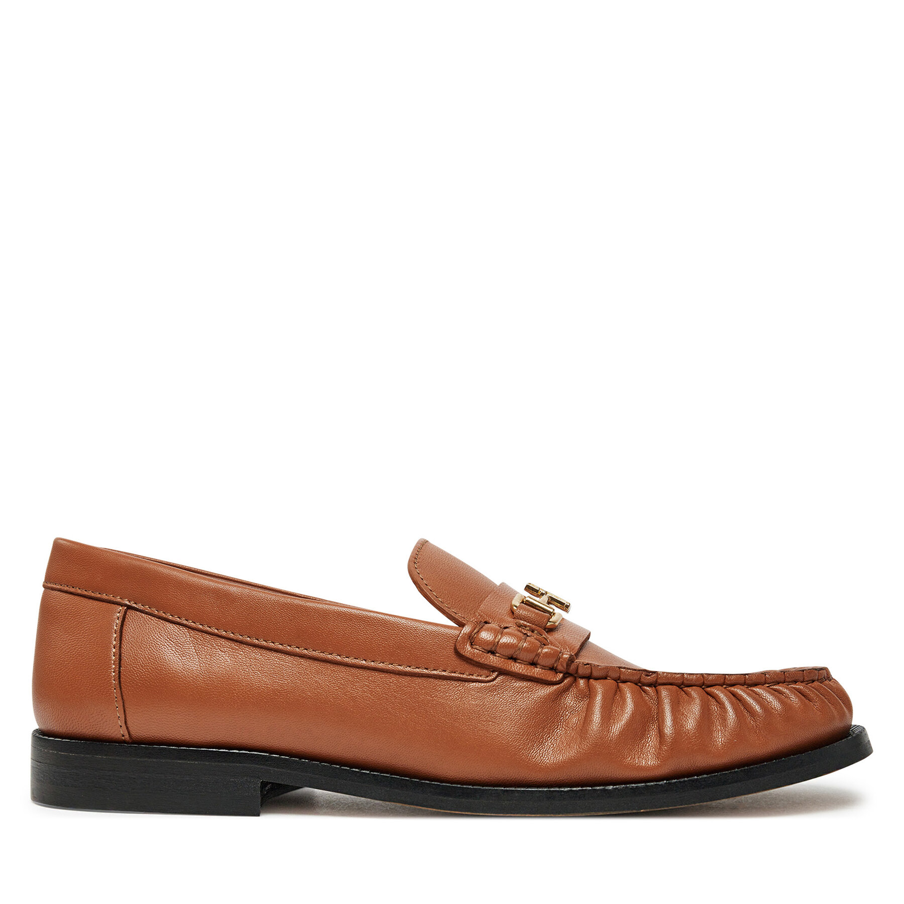 Мокасини Tommy Hilfiger Soft Leather Horsebit Loafer FW0FW08414 Оранжев