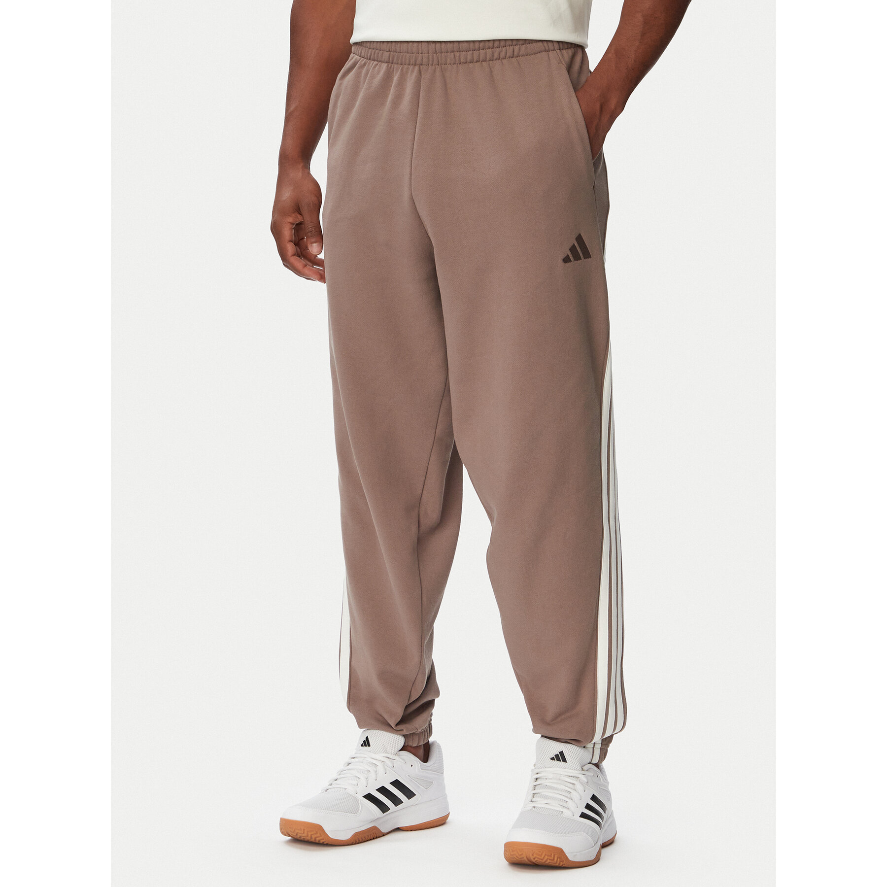 adidas Jogginghose Kit 3-Stripes Regular Cuffed KW2361 Beige Regular Fit