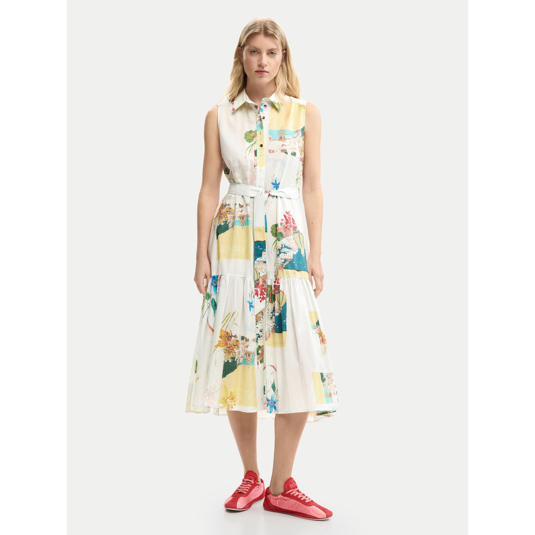 Desigual Hemdkleid 26SWVW15 Bunt Regular Fit