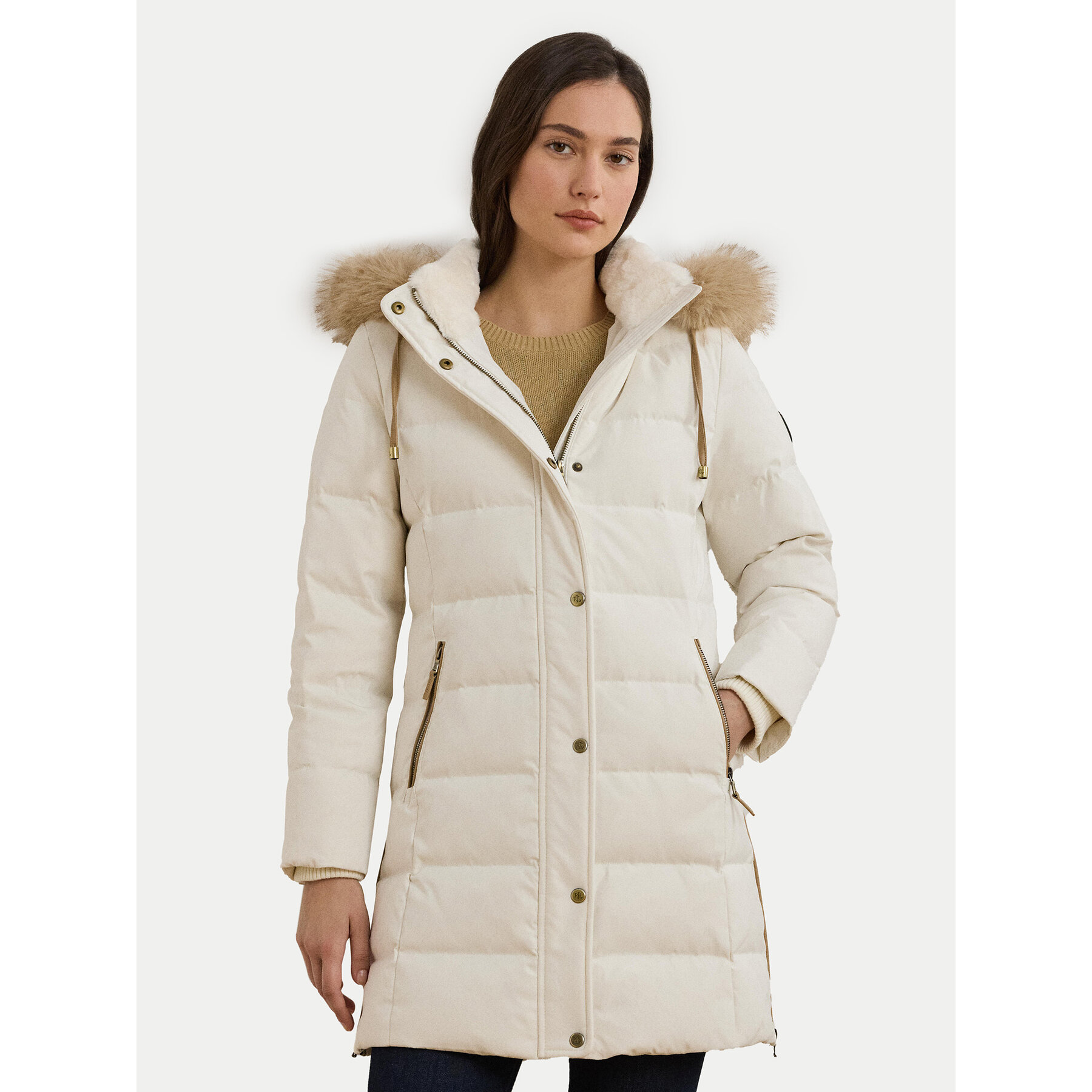 LAUREN RALPH LAUREN Daunenjacke 297957509002 Creme Regular Fit