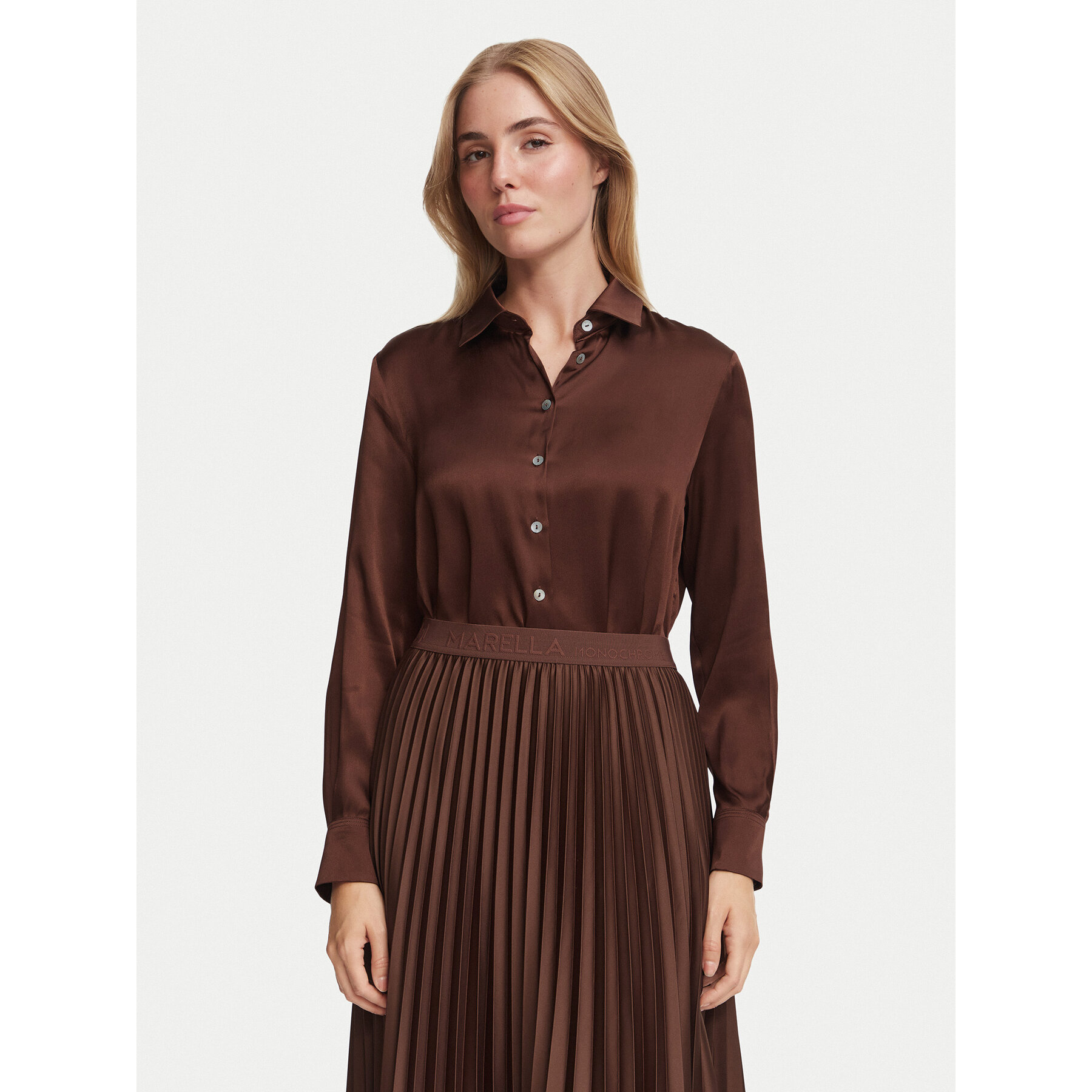 Marella Hemd Alfio 2623116045 Dunkelbraun Regular Fit