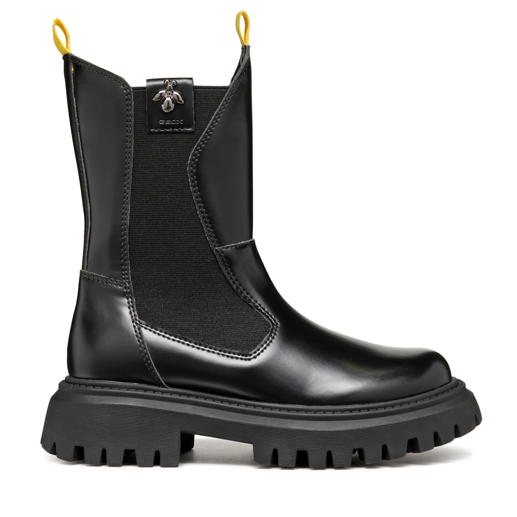 Čižmy Geox J Maquinnens Girl J46M6A 0CNNH C9999 S Čierna