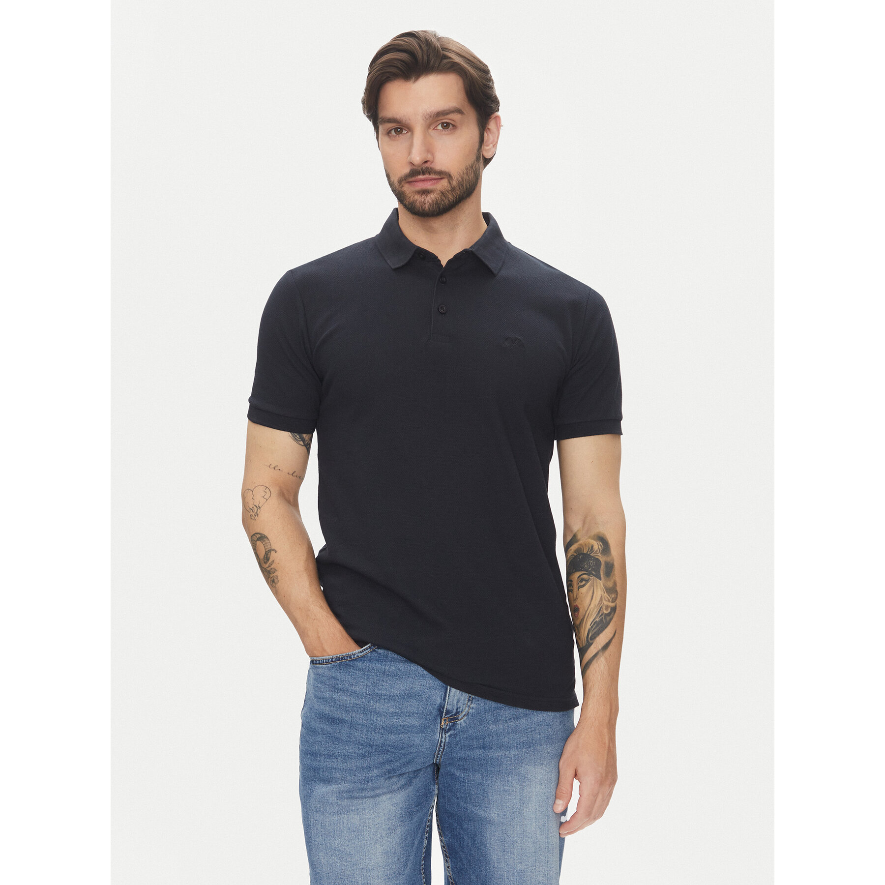 Lindbergh Polo 30-404020 Blu scuro Relaxed Fit