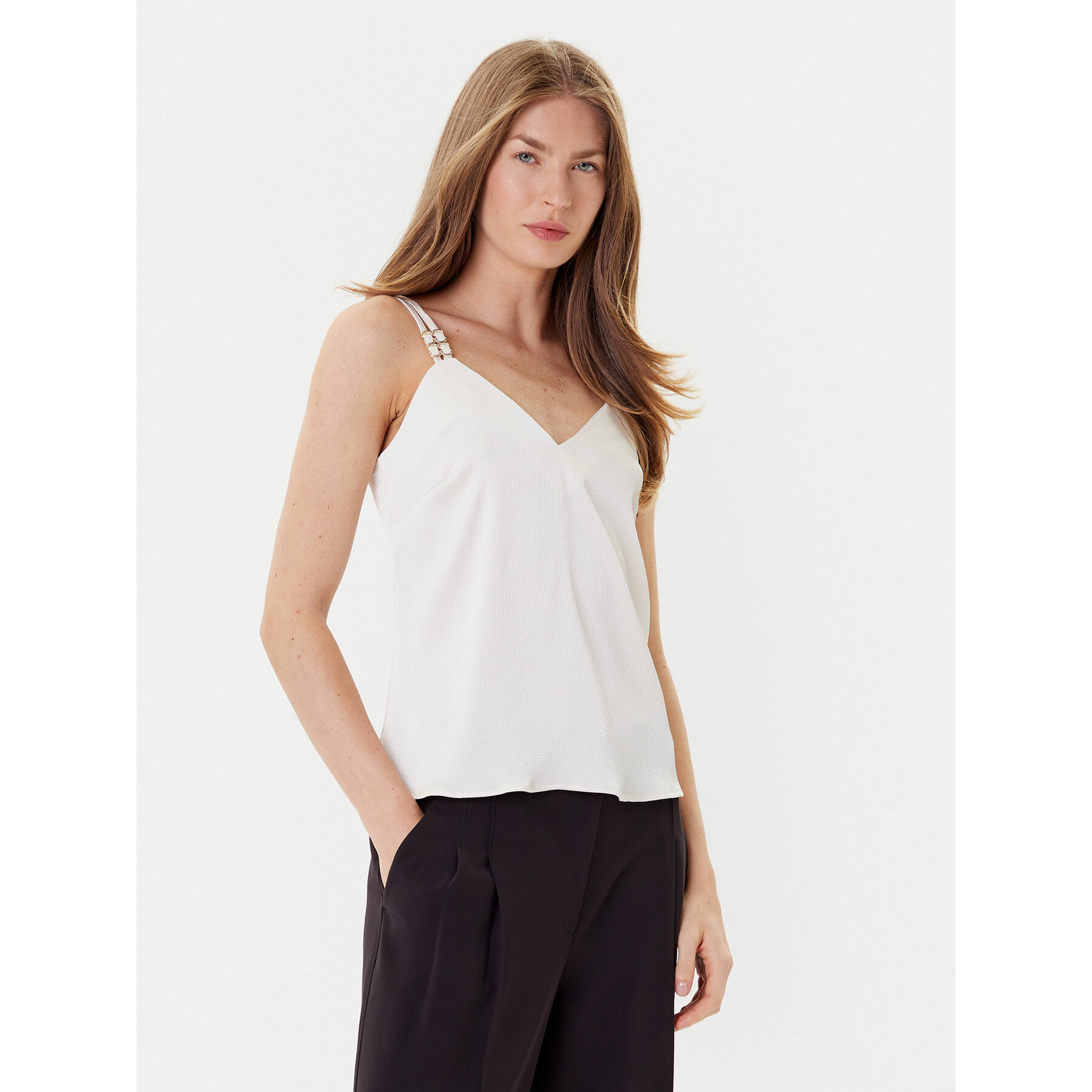Morgan Τοπ 242-OLAFI Κρεμ Regular Fit