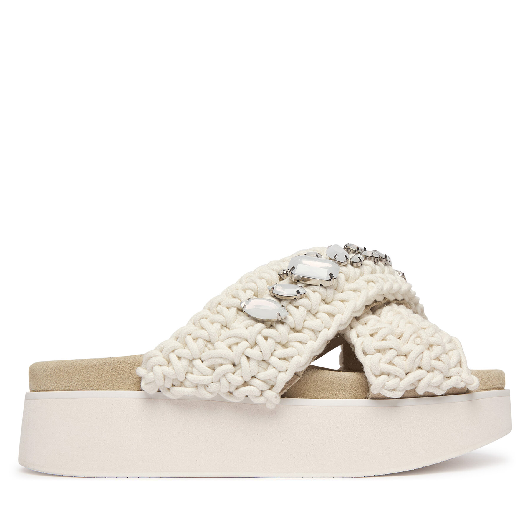 Šľapky Inuikii Woven Stones Platform 1004.005.0043 Biela