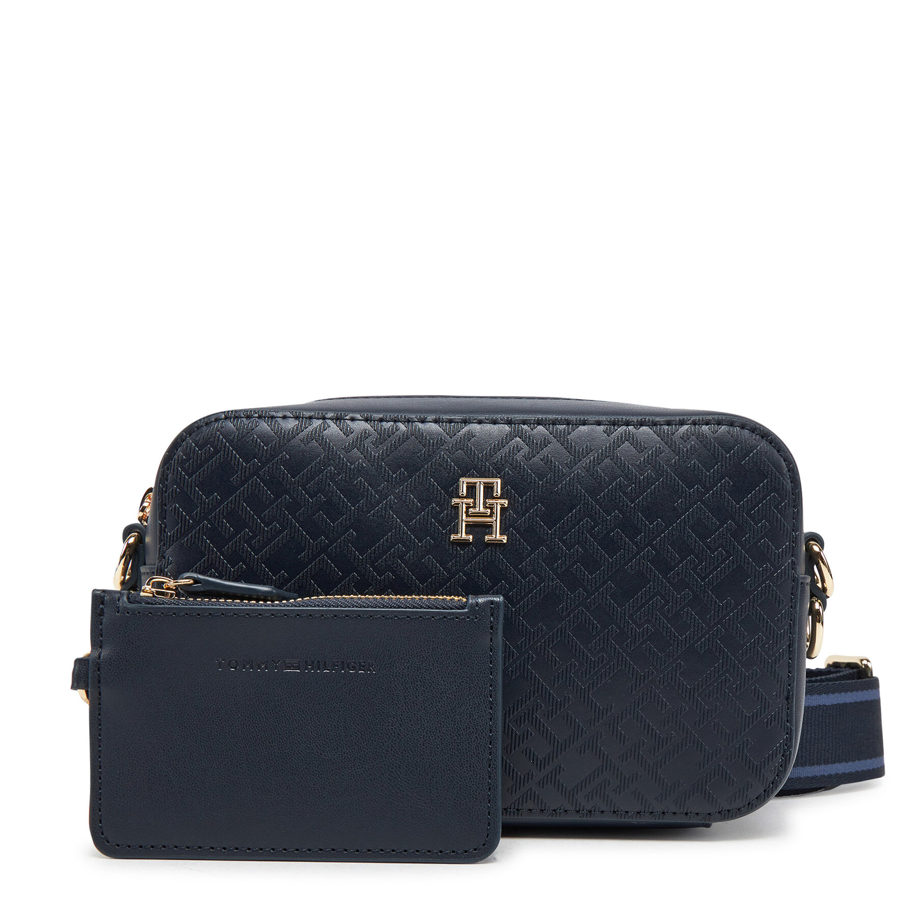 Kabelka Tommy Hilfiger Th Distinct Camera Bag Mono AW0AW17221 Tmavomodrá